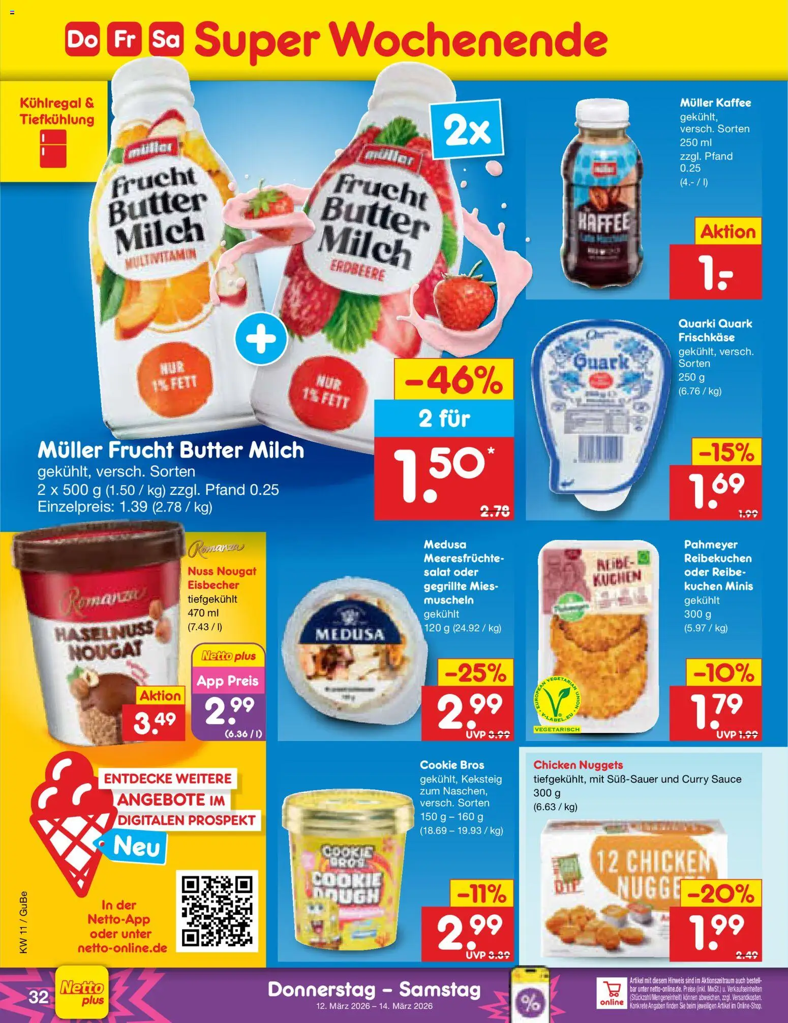 Netto Marken-Discount Prospekt 	 – gültig ab 09.03.2026 | Seite: 50 | Produkte: Milch, Butter, Kuchen, Frischkase