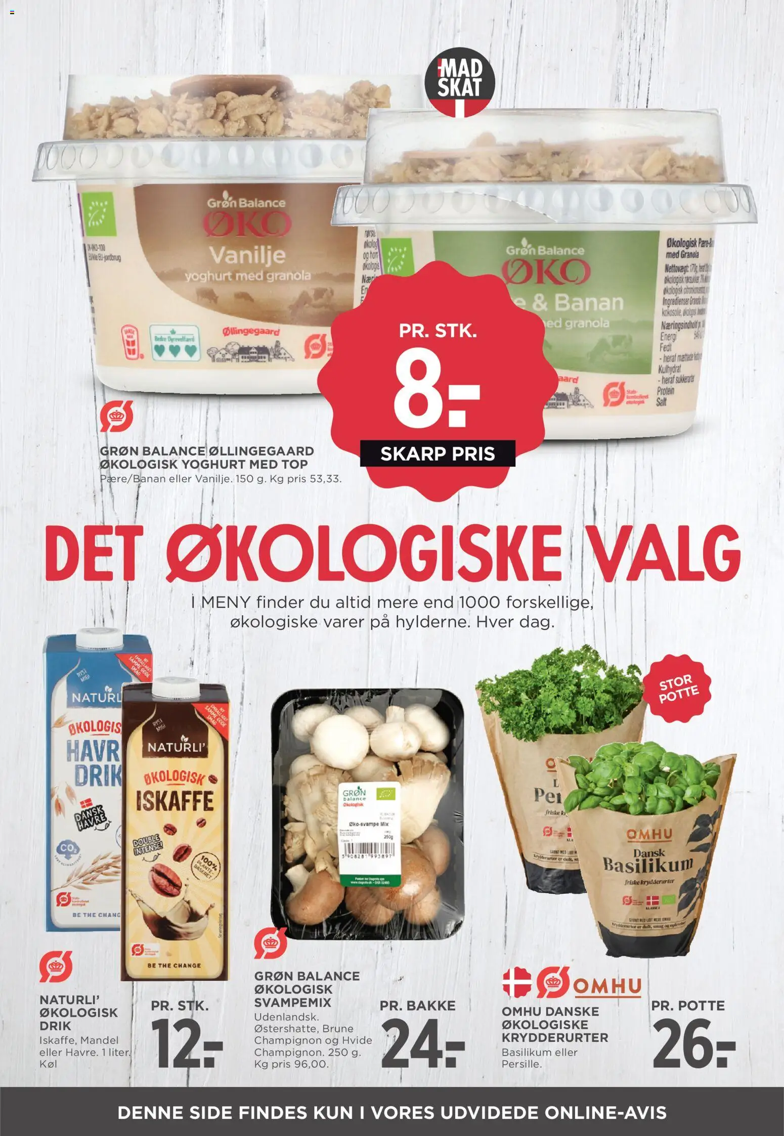 Meny tilbudsavis – gyldig fra 24.10.2025 | Side: 23 | Produkter: Champignon, Yoghurt, Vanilje, Basilikum