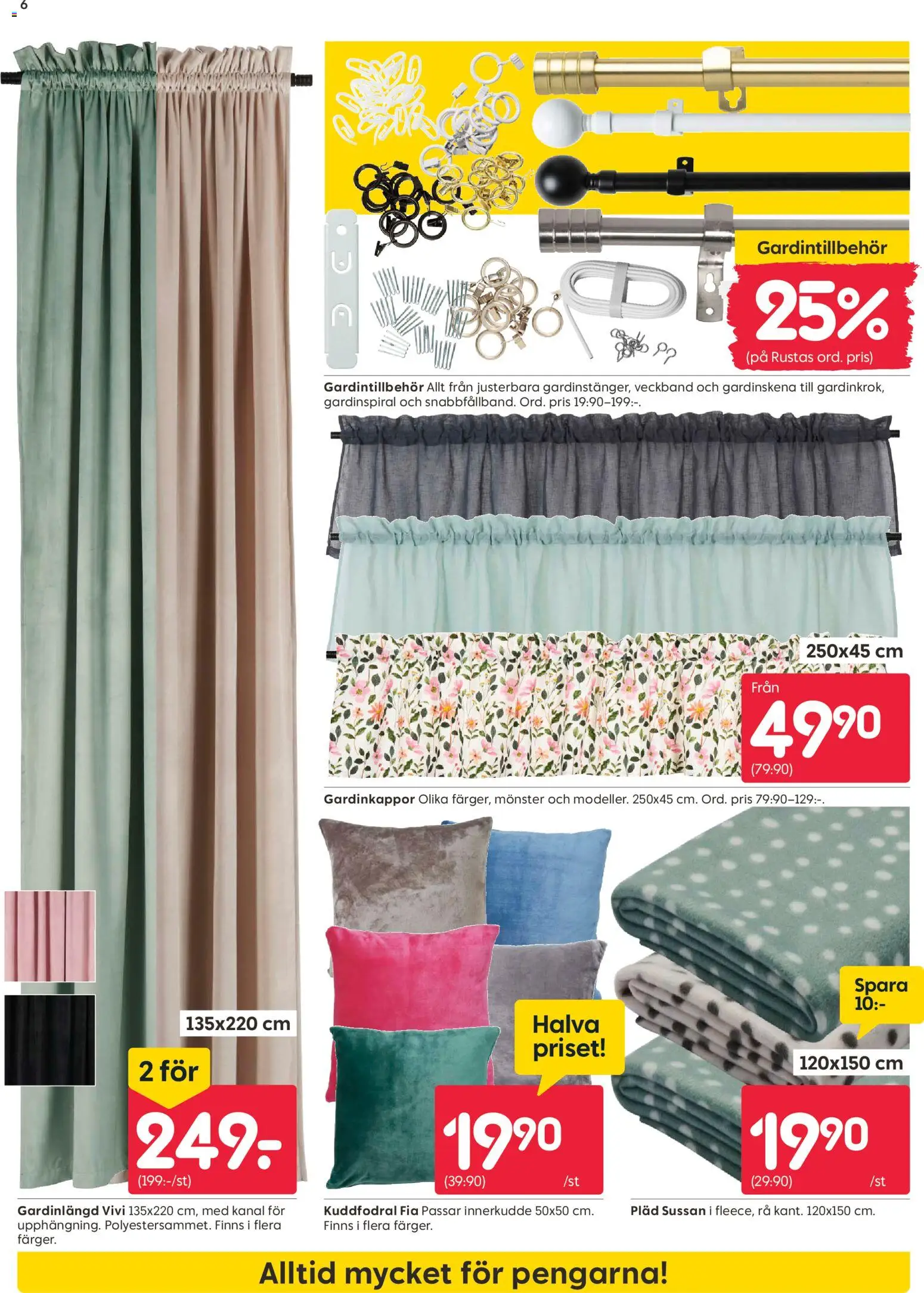 Rusta reklamblad aktuell från 12.01.2026 | Sida: 6 | Produkter: Pläd