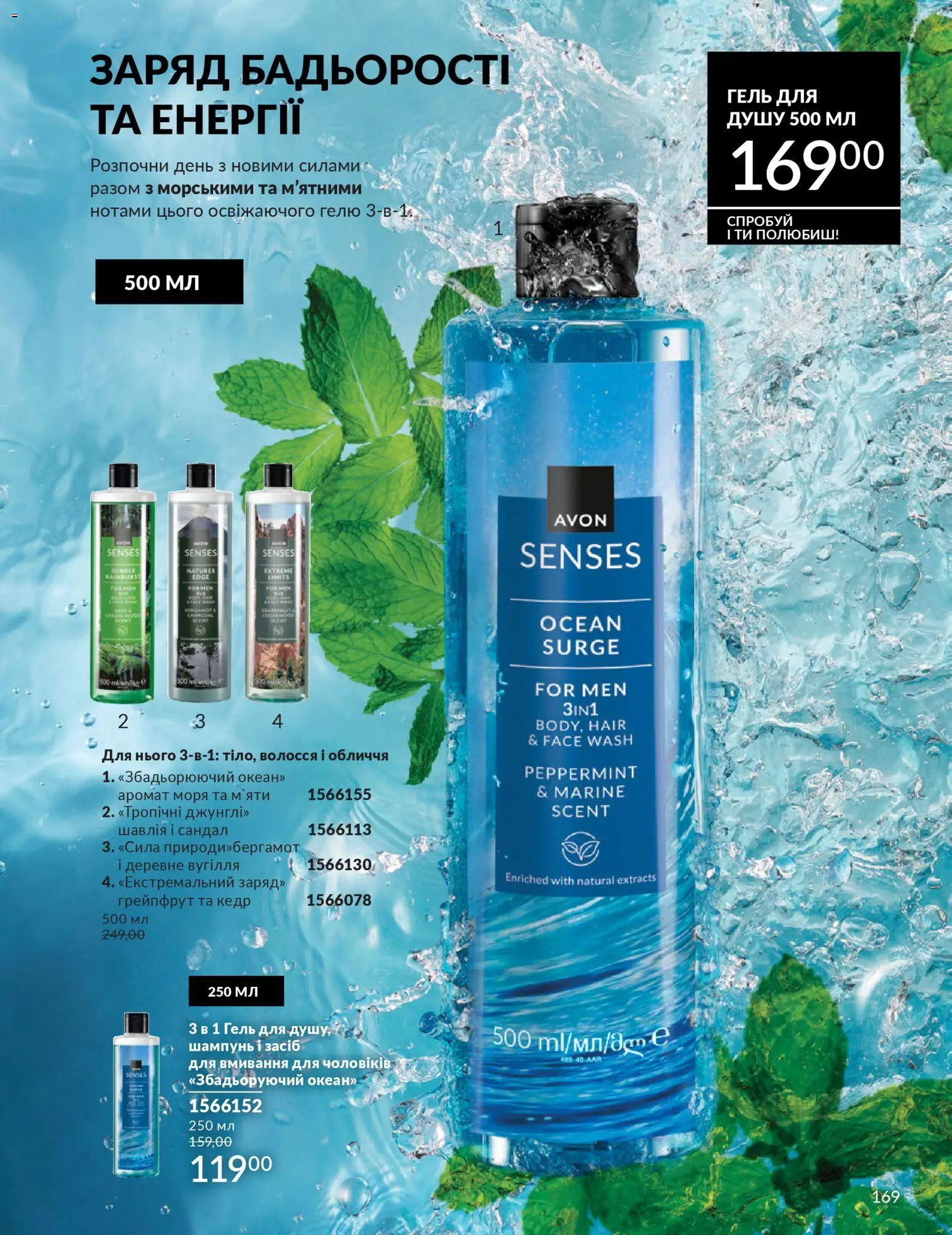 AVON Kаталог - дійснийкції з 01.02.2026 | Сторінка: 185 | Товари: Грейпфрут, Аромат, Шампунь, Гель для душу