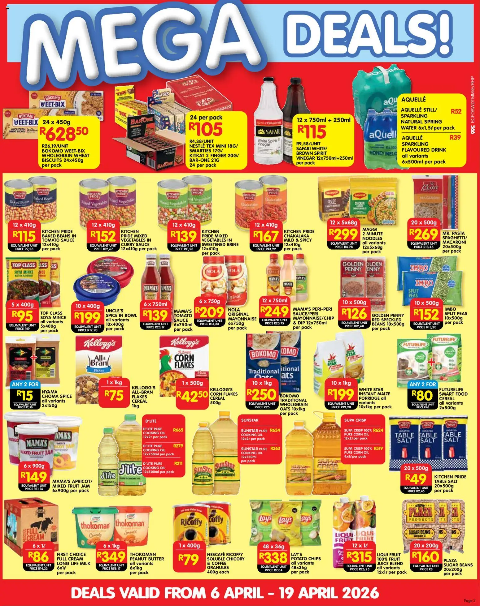 New Shoprite catalogue – valid from 06.04.2026 | Page: 3 | Products: Bowl, Butter, Chocolate, Vegetables