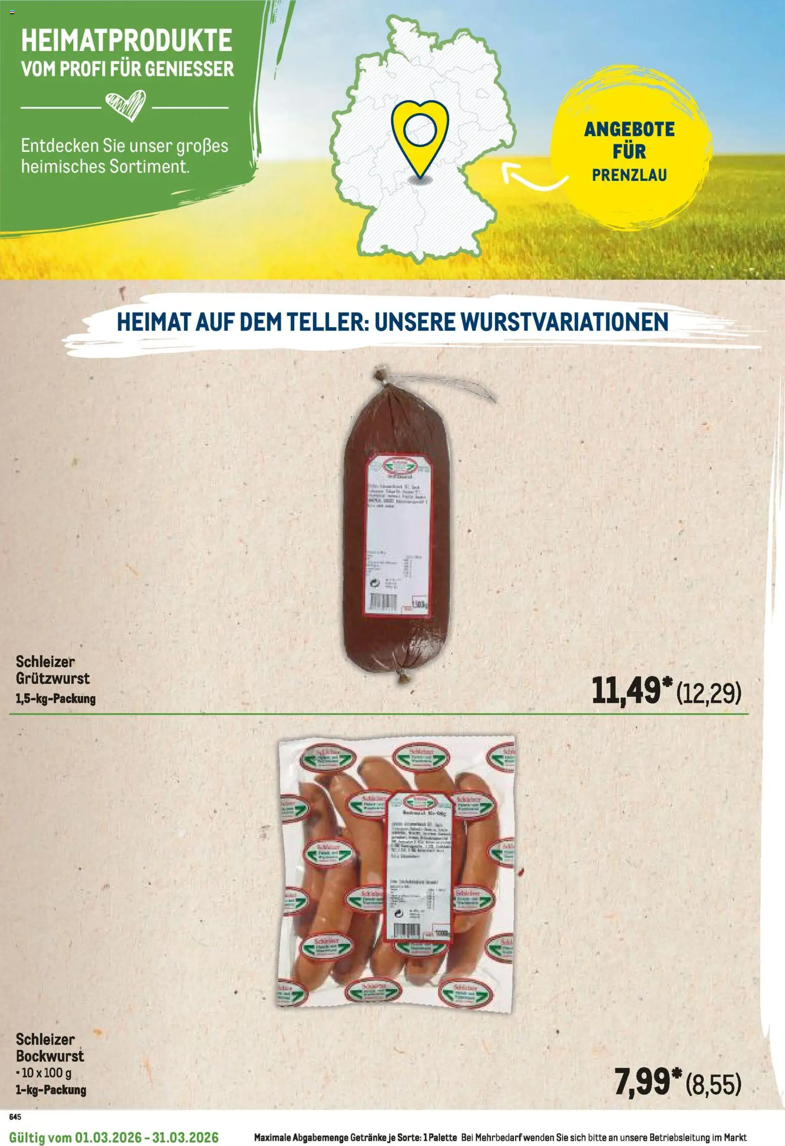Metro Regionaler Flyer – gültig ab 01.03.2026 | Seite: 82 | Produkte: Bockwurst