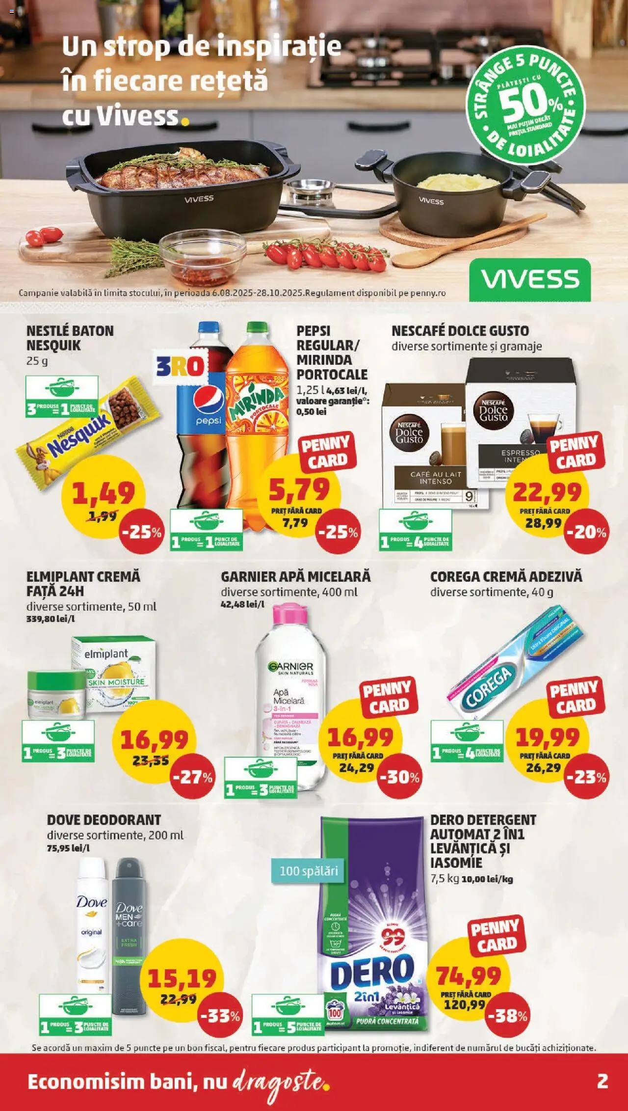 Catalog PENNY – valabil de la 27.08.2025 | Pagină: 2 | Produse: Kedi Ödül Oyuncakları, Pudră, Apă micelară, Deodorant