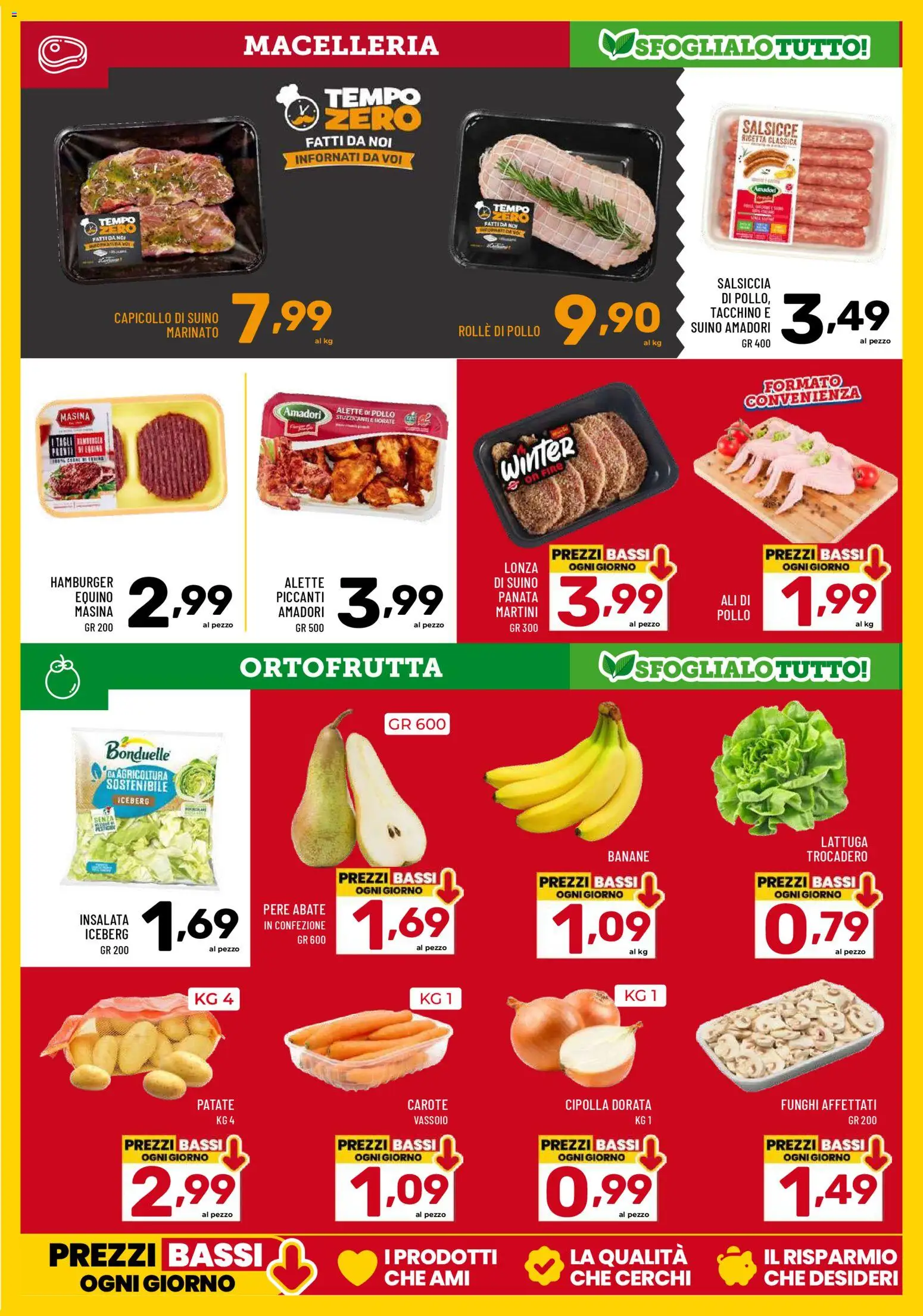 Volantino Il Centesimo del 24.02.2026 | Pagina: 5 | Prodotti: Banane, Patate, Salsiccia, Funghi