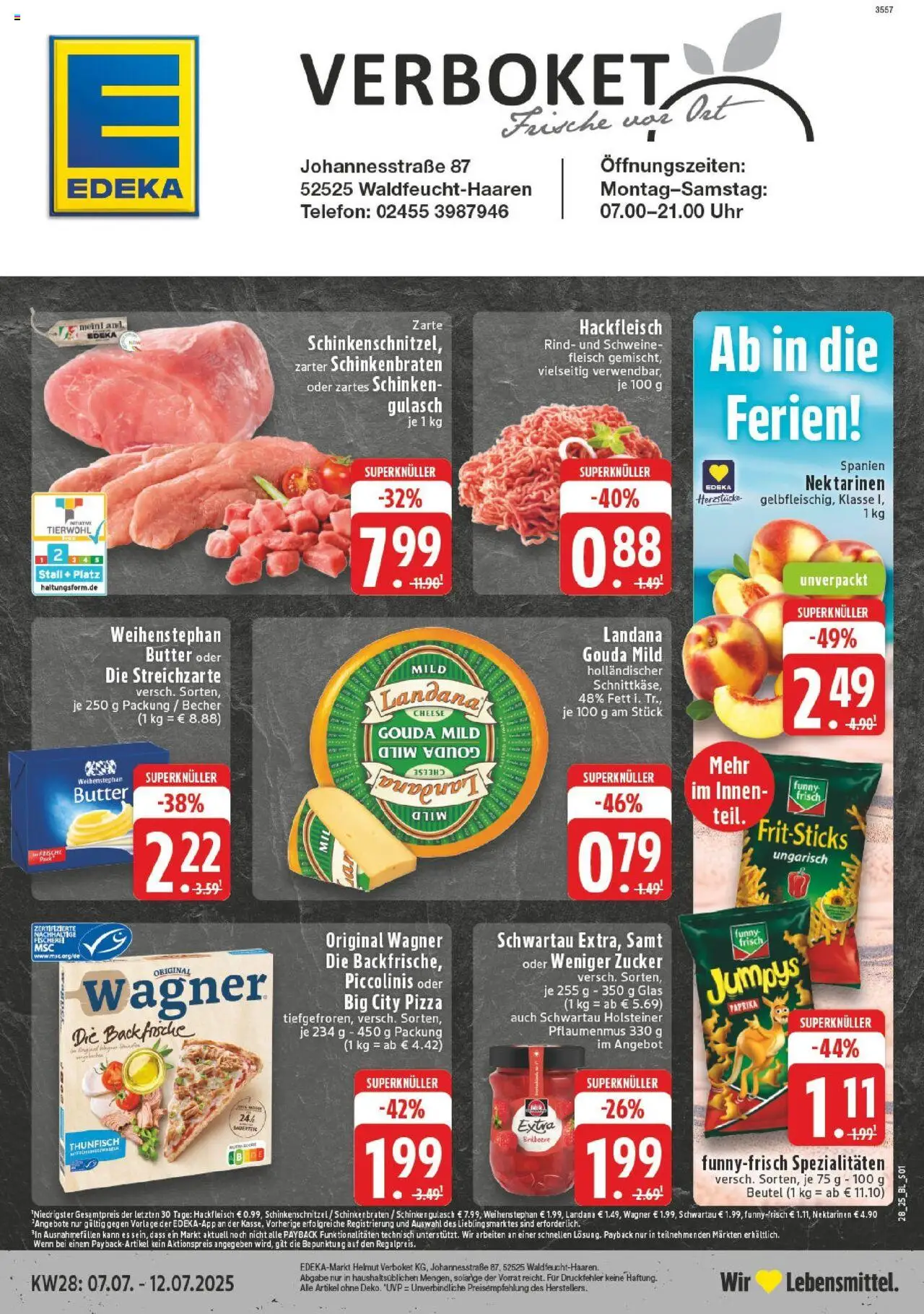 Edeka prospekt Waldfeucht-Haaren	 - gültig ab dem 06.07.2025 | Seite: 1 | Produkte: Gouda, Paprika, Schinken, Chips