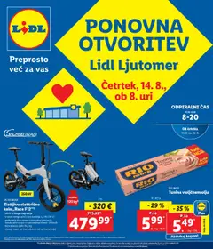 Lidl katalog ponovna otvotitev - pregled letaka veljavnega od 14.08.2025