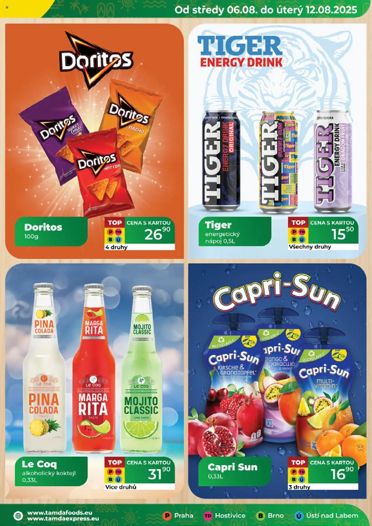 Tamda Foods leták od 06.08.2025 | Strana: 15 | Produkty: Tiger energy, Tiger, Doritos, Mojito