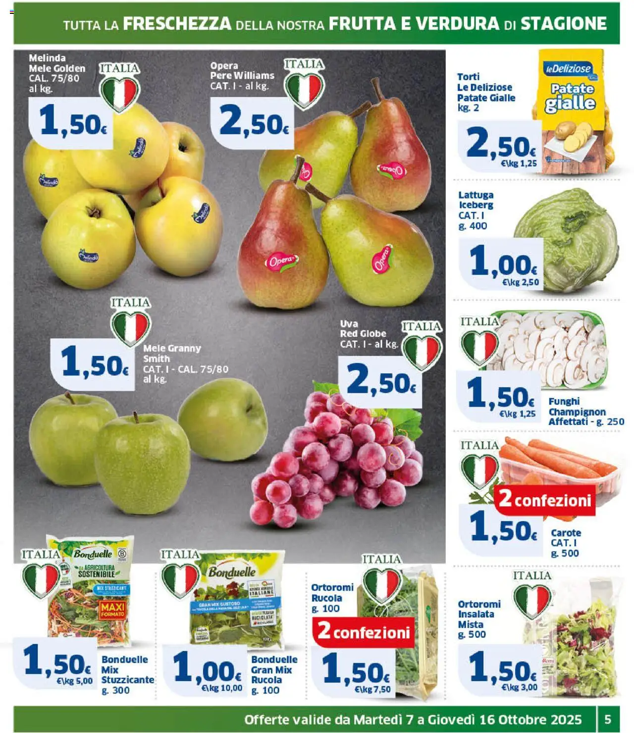 Volantino SIGMA del 07.10.2025 | Pagina: 5 | Prodotti: Mele, Rucola, Funghi, Lattuga