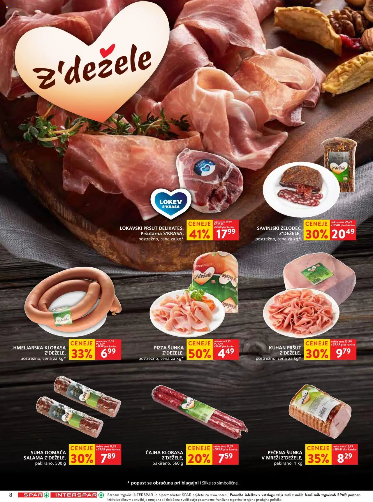 Spar katalog 36/25 │ velja od 03.09.2025 | Stran: 8 | Izdelki: Pršut, Salama, Sunka