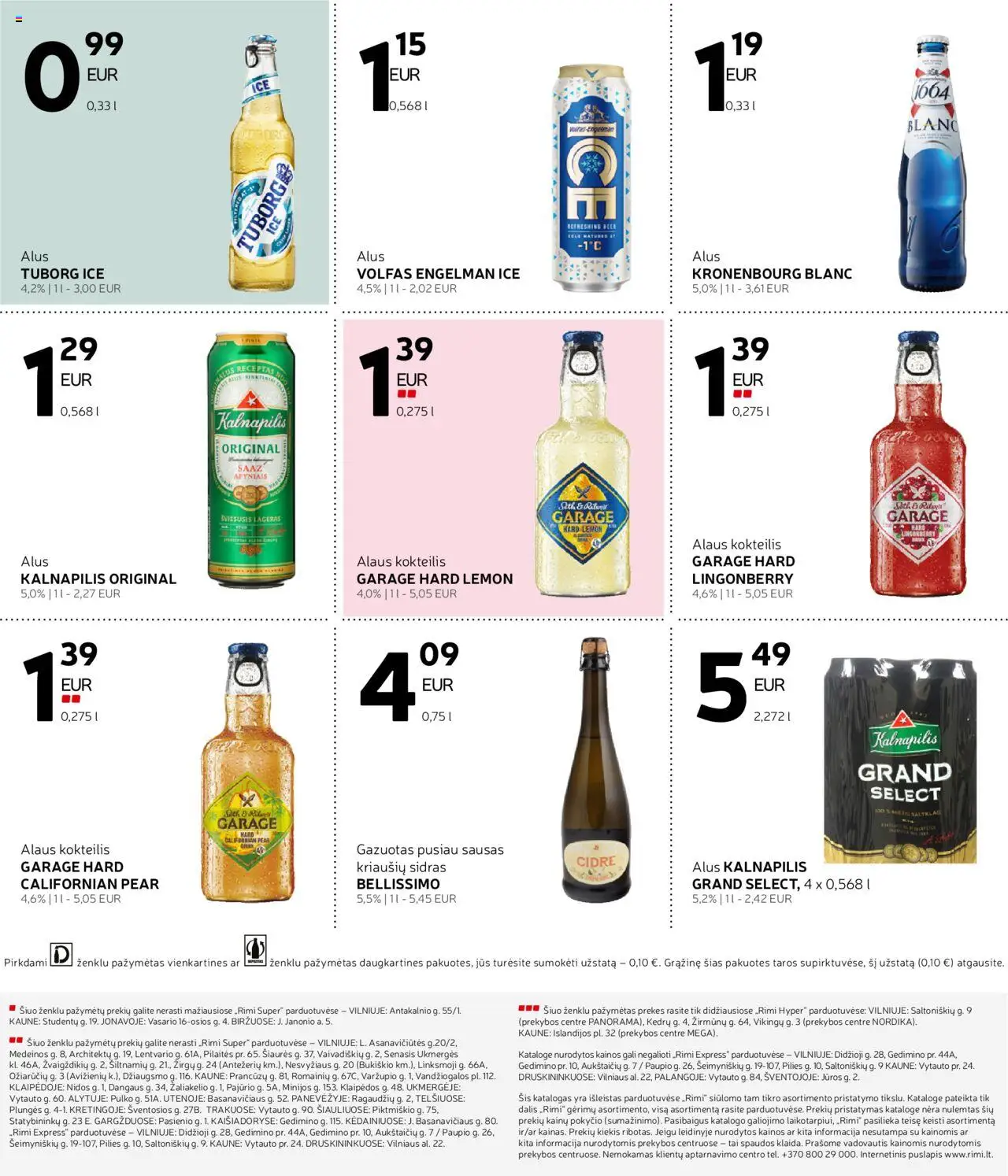Rimi leidinys - Alkoholinių gėrimų│galioja nuo 12.08.2025 | Puslapis: 9 | Prekių: Alus