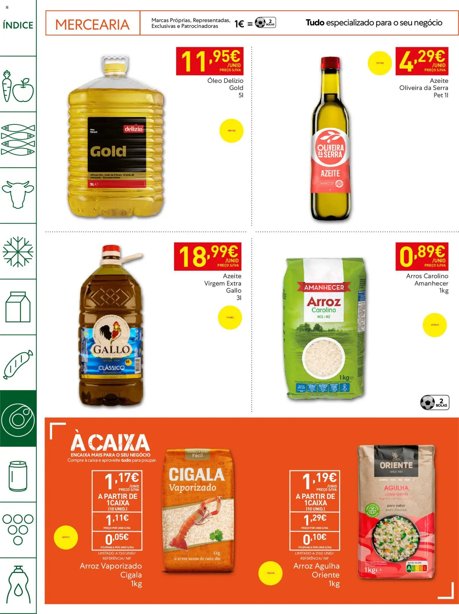 Recheio - Horeca Bons Negócios Madeira │ válido de 21.04.2026 | Página: 18 | Produtos: Azeite, Caixa, Óleo, Arroz