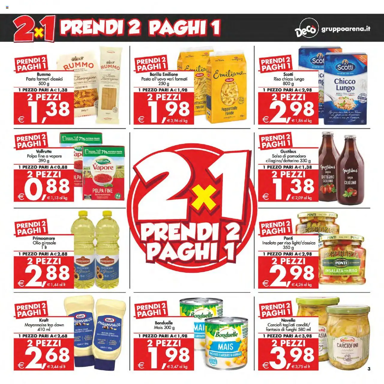 Volantino Decò del 12.09.2025 | Pagina: 3 | Prodotti: Pomodoro, Olio, Top, Mais