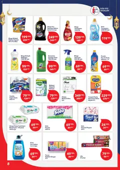 12.02.2026 tarihinden itibaren geçerli olan Kim Market kataloğu önizlemesi | Sayfa: 8 | Ürünler: Mendil, Sabun, Yumuşatıcı, Yüzey temizleyici