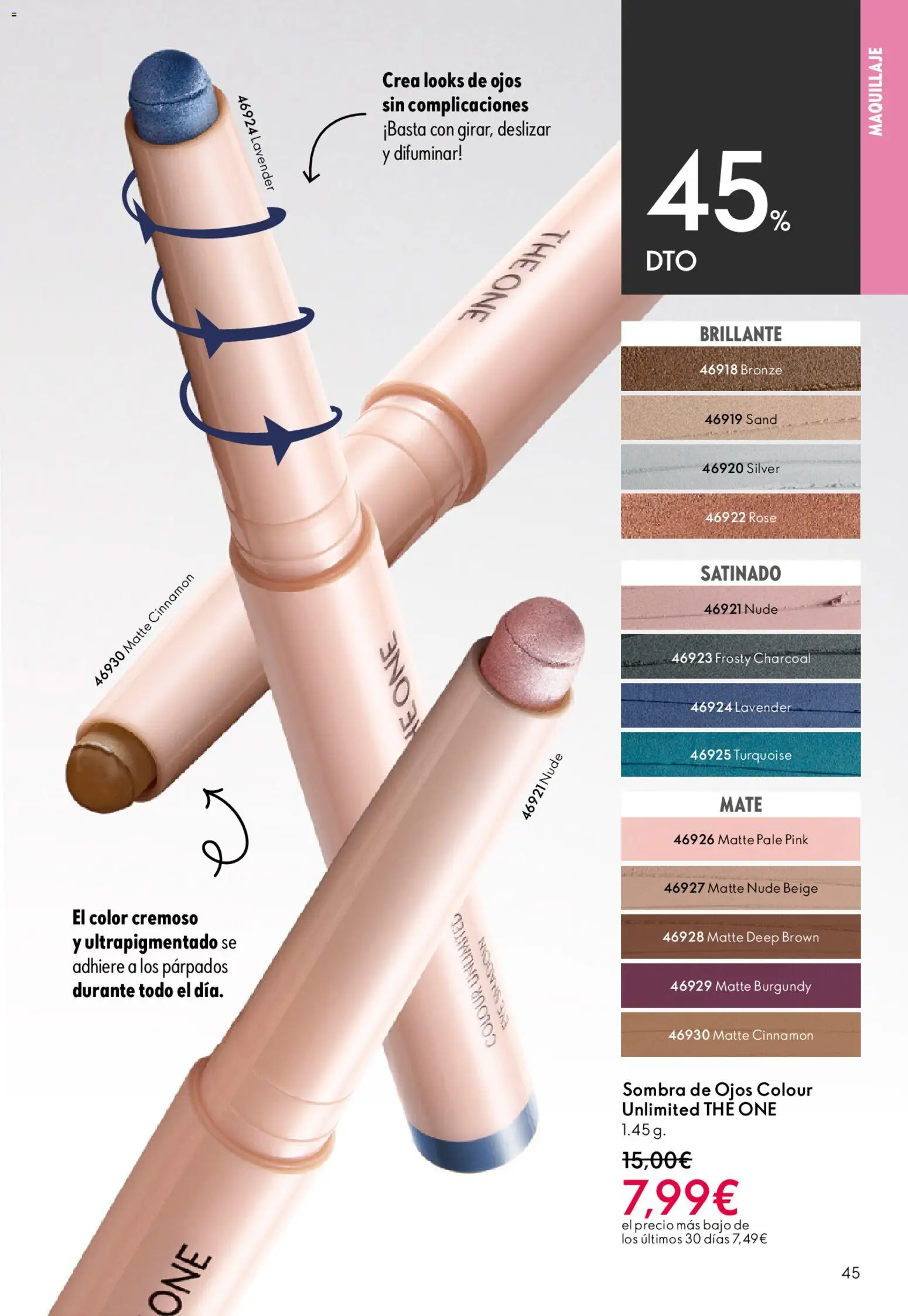 Oriflame - Catálogo Campaña 6 │ válido desde el 22.04.2026 | Página: 45 | Productos: Maquillaje, Sombra, Sombra de ojos