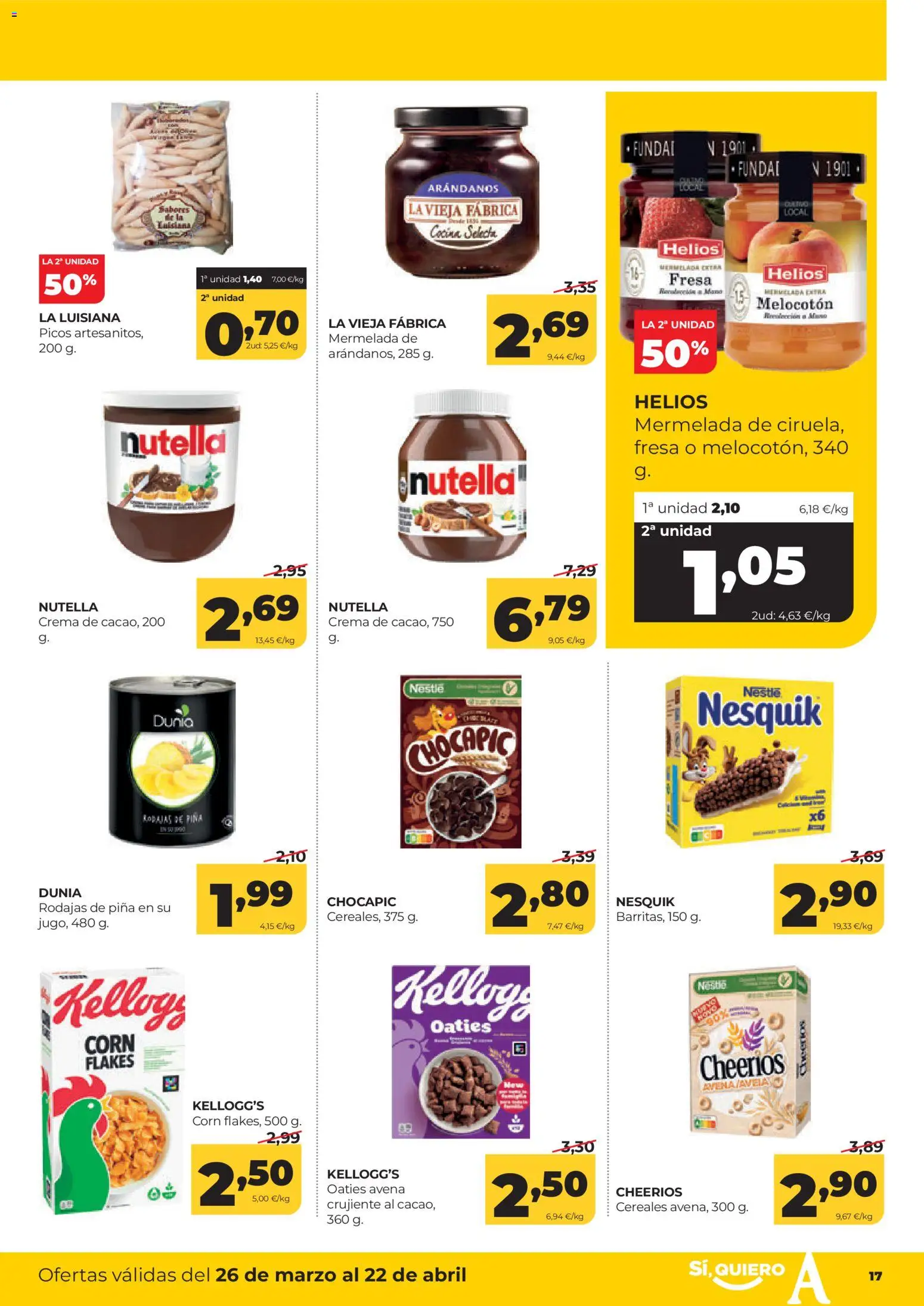 Alimerka folleto Asturias │ válido desde el 26.03.2026 | Página: 17 | Productos: Piña, Cereales, Crema, Cocina