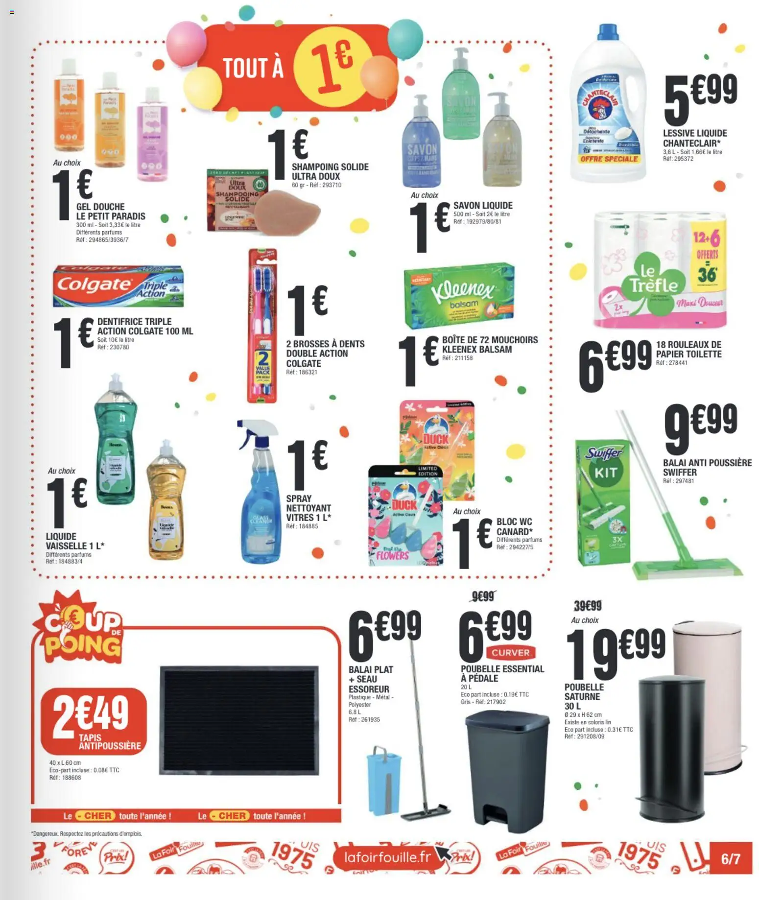 {H1} | Page: 7 | Produits: Papier toilette, Gel douche, Mouchoirs, Lessive