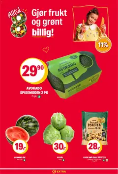 Forhåndsvisning av Coop Extra kundeavis gyldig fra 13.04.2026 | Side: 8 | Produkter: Avokado, Poteter, Vannmelon, Børnesenge