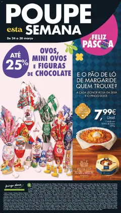 Pré-visualização OVOS, MINI OVOS E FIGURAS DE CHOCOLATE, Ovos, mini ovos e figuras de chocolate com até 25% de desconto válido de 24.03.2026 | Página: 56 | Produtos: Ovos, Pão, Chocolate, Chá