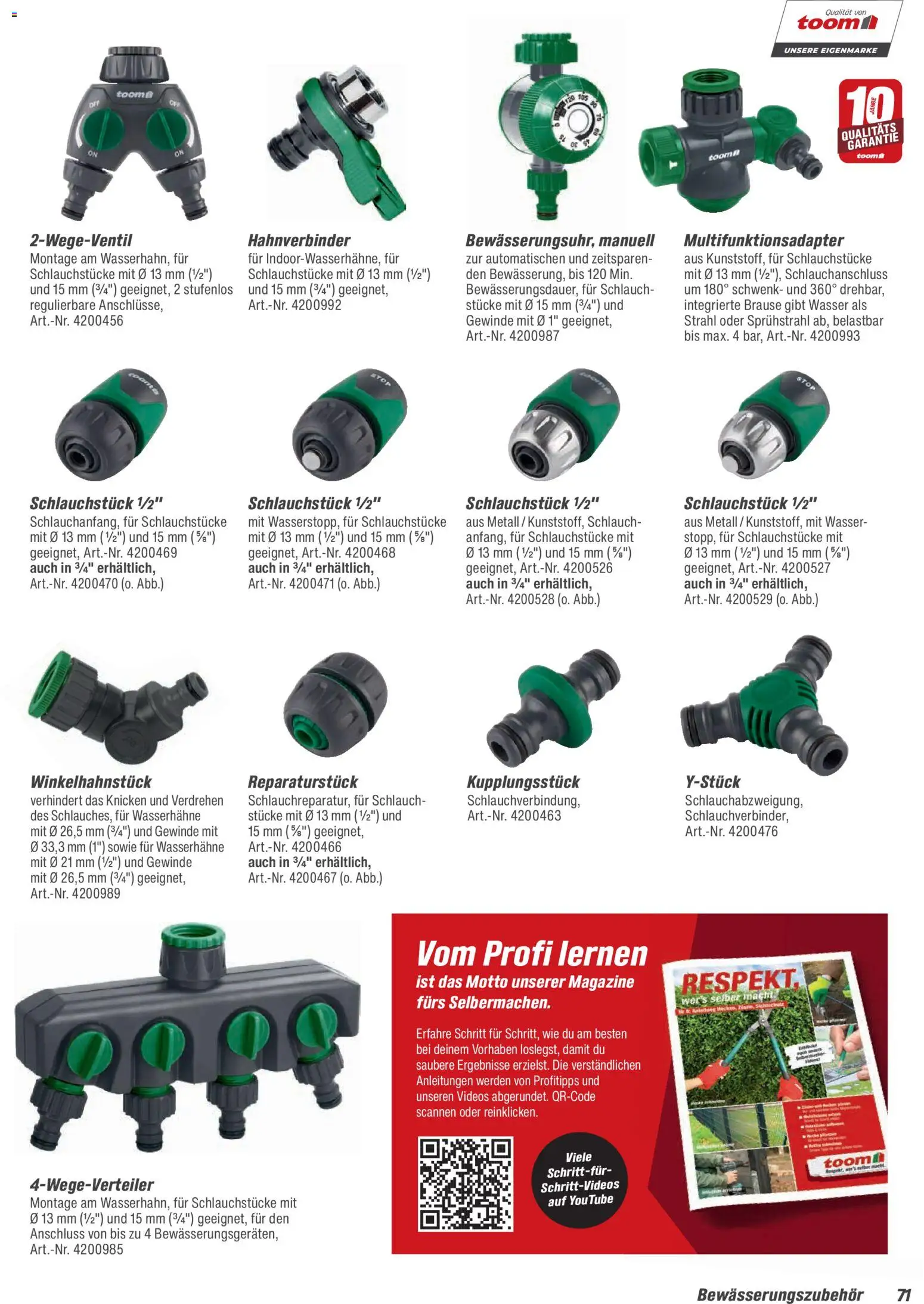 Toom Baumarkt Gartenpflege & Teich 2026 – gültig ab 20.02.2026 | Seite: 71 | Produkte: Wasser