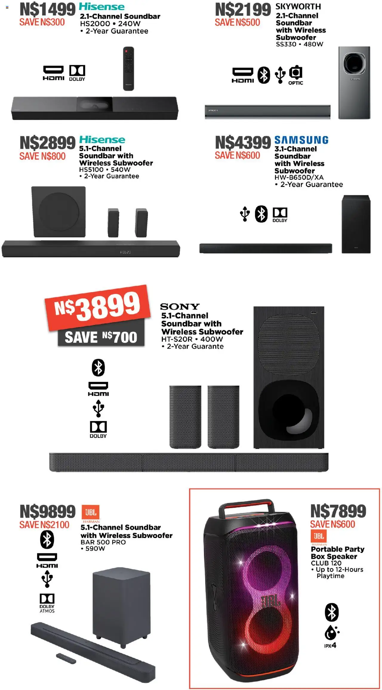 New House and Home catalogue – valid from 06.10.2025 | Page: 7 | Products: Speaker, Box, Soundbar, Subwoofer