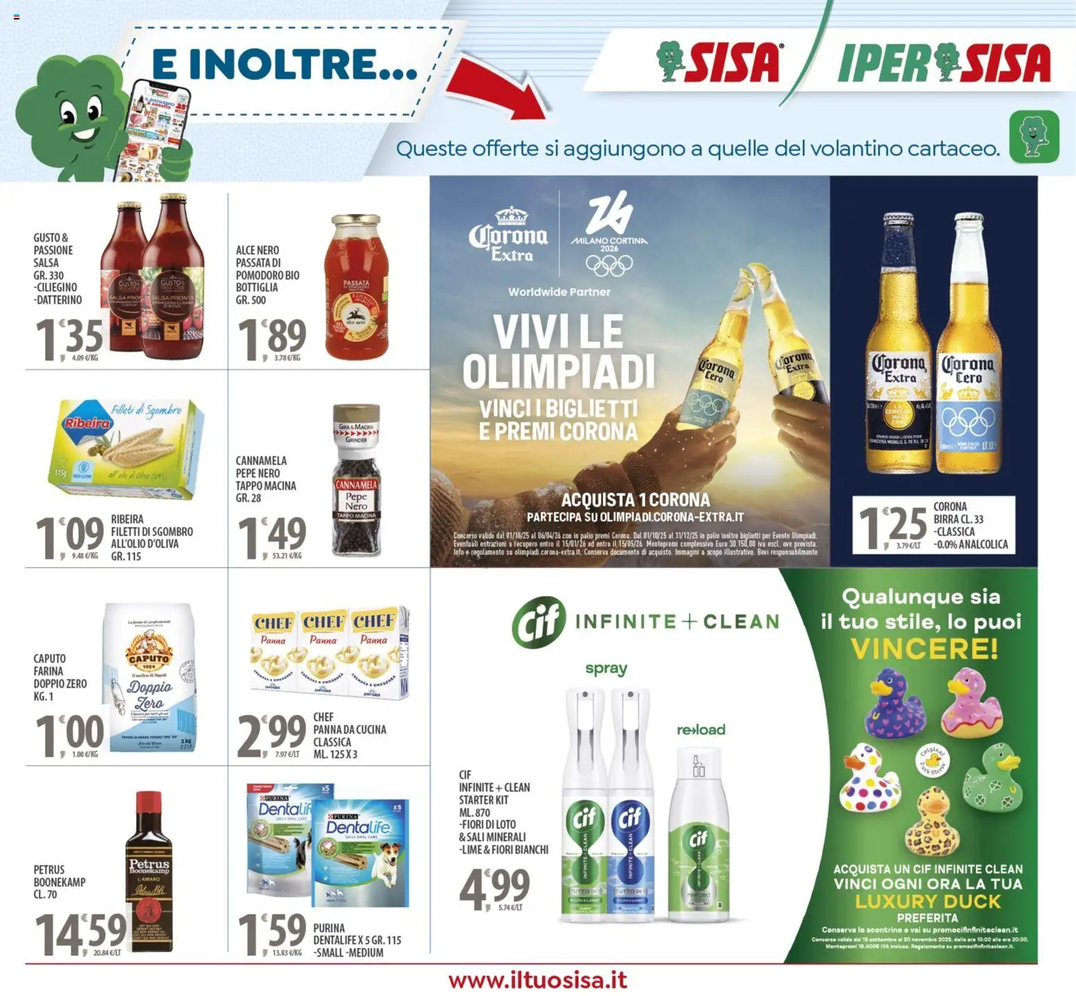 Volantino SISA del 14.11.2025 | Pagina: 19 | Prodotti: Birra, Panna, Pepe, Farina