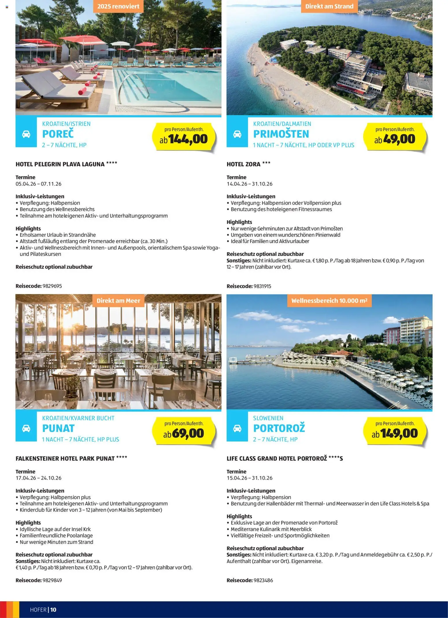 Hofer - Hofer Reisen Katalog gültig ab 01.04.2026 | Seite: 10