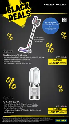Metro - Black Friday ab 03.10.2025 gültig | Seite: 19 | Produkte: Dyson, Staubsauger