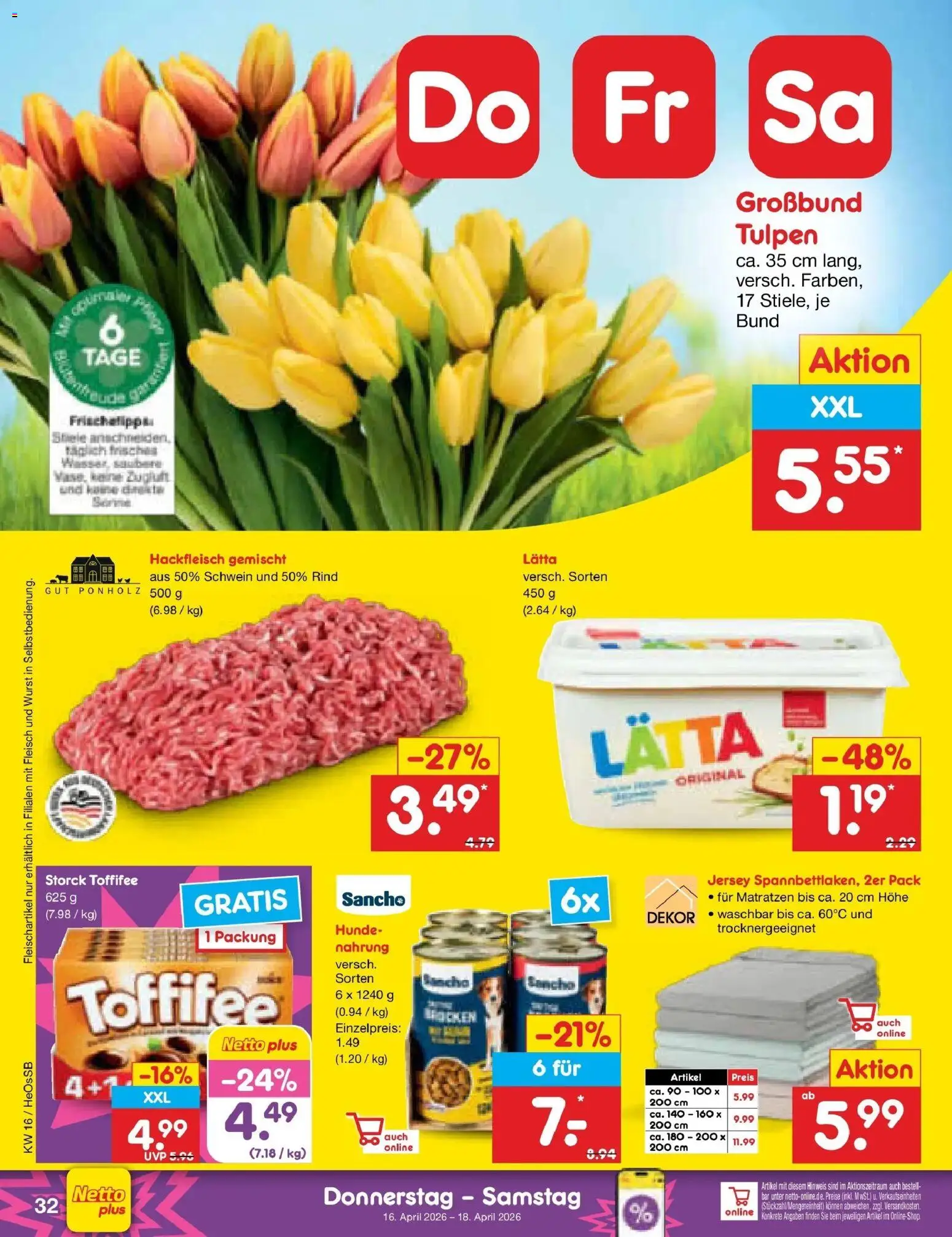 Netto Marken-Discount Prospekt Kröpelin	 – gültig ab 13.04.2026 | Seite: 48 | Produkte: Wurst, Toffifee, Fleisch, Hackfleisch