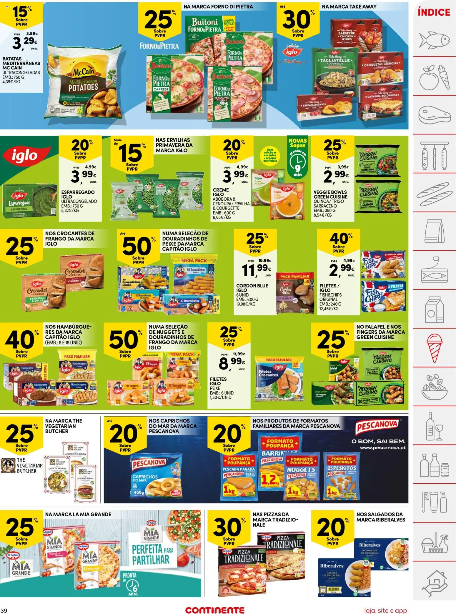 Continente folheto │ válido de 16.12.2025 | Página: 39 | Produtos: Frango, Lasanha, Peixe, Nuggets