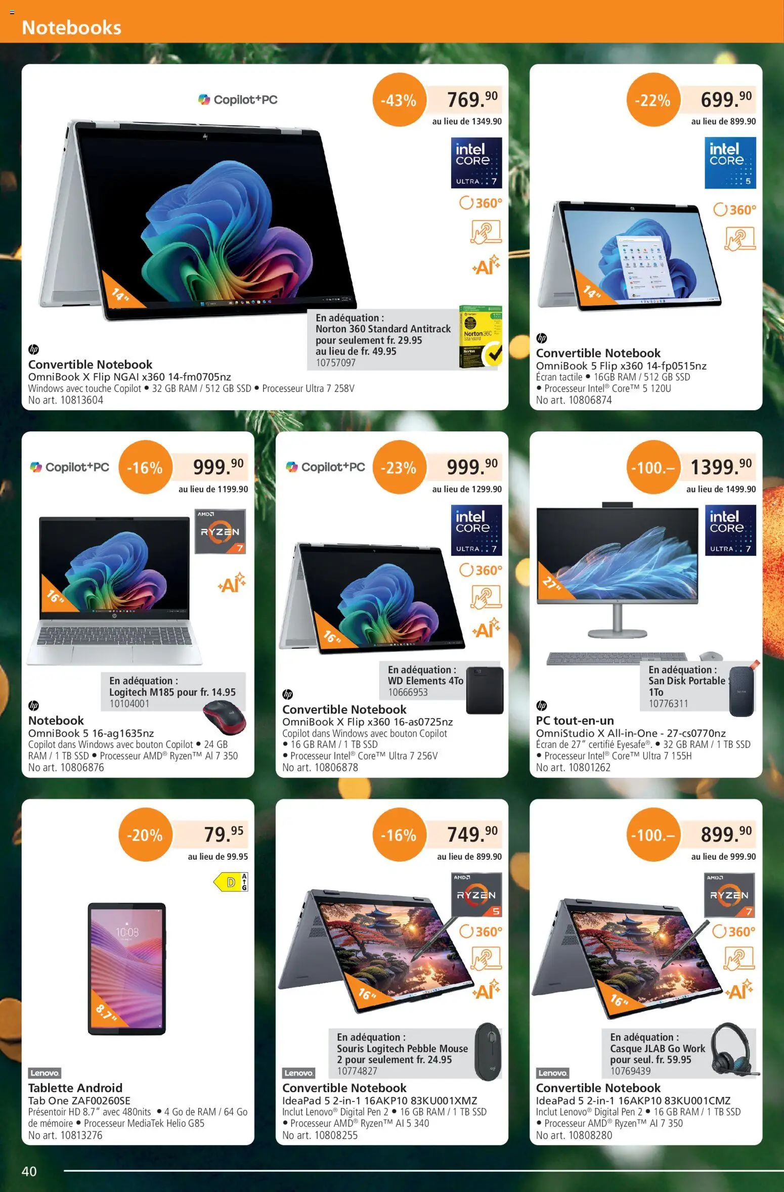 Fust Aktionen FR – gültig ab 01.12.2025 | Seite: 40 | Produkte: Notebook, Tablette, Pc, Lenovo