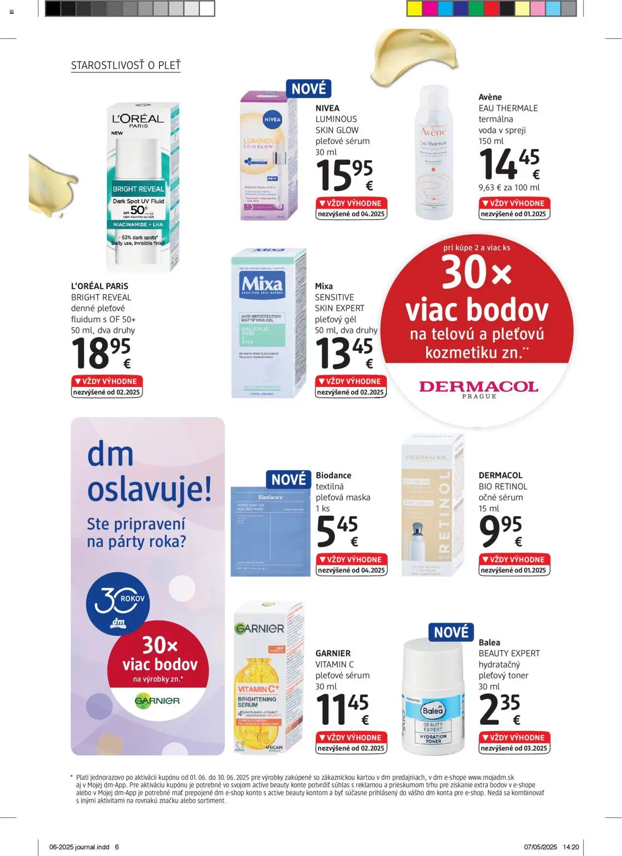 dm drogerie Journal Jún 2025 │ platný od 01.06.2025 | Strana: 6 | Produkty: Nivea, Avene, Voda, Toner