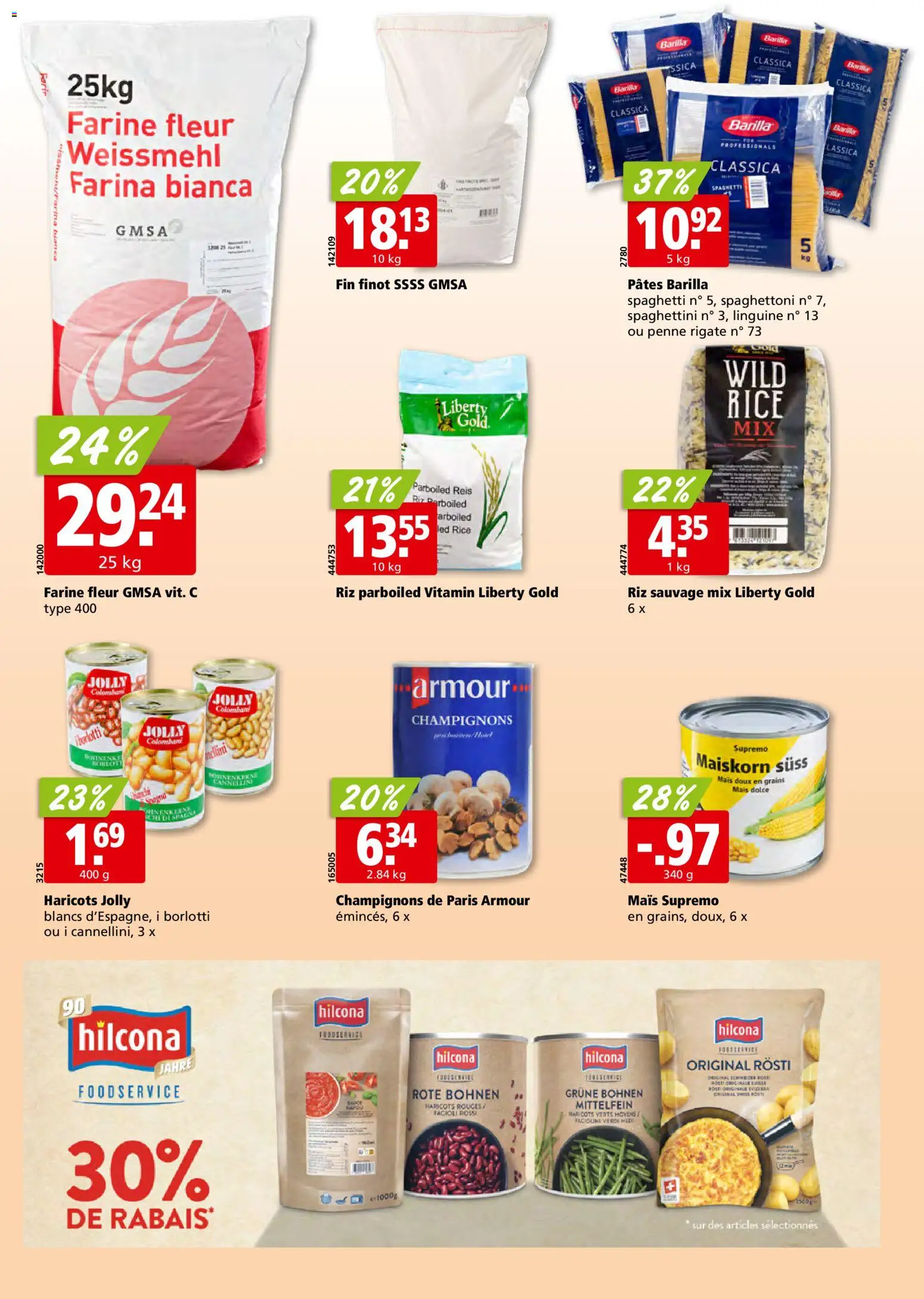 Aligro Aktionen Chavannes, Matran, Genève, Sion – gültig ab 17.11.2025 | Seite: 22 | Produkte: Barilla, Champignons, Reis