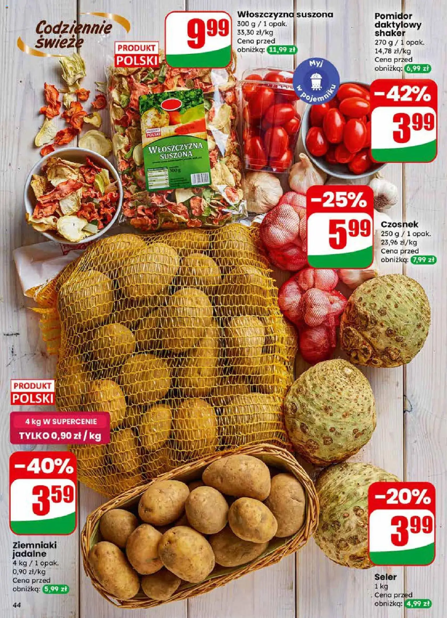 Dino Gazetka od 10.12.2025 | Strona: 44 | Produkty: Czosnek, Ziemniaki