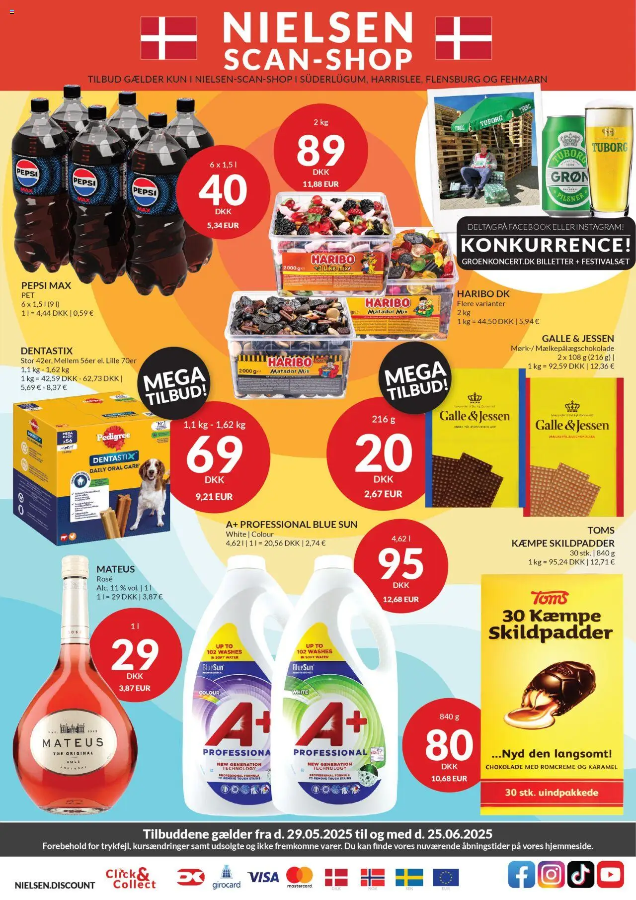Nielsen Discount Tilbudsavis gyldig fra 29.05.2025 | Side: 1 | Produkter: Chokolade, Pålægschokolade, Pepsi, Pepsi Max