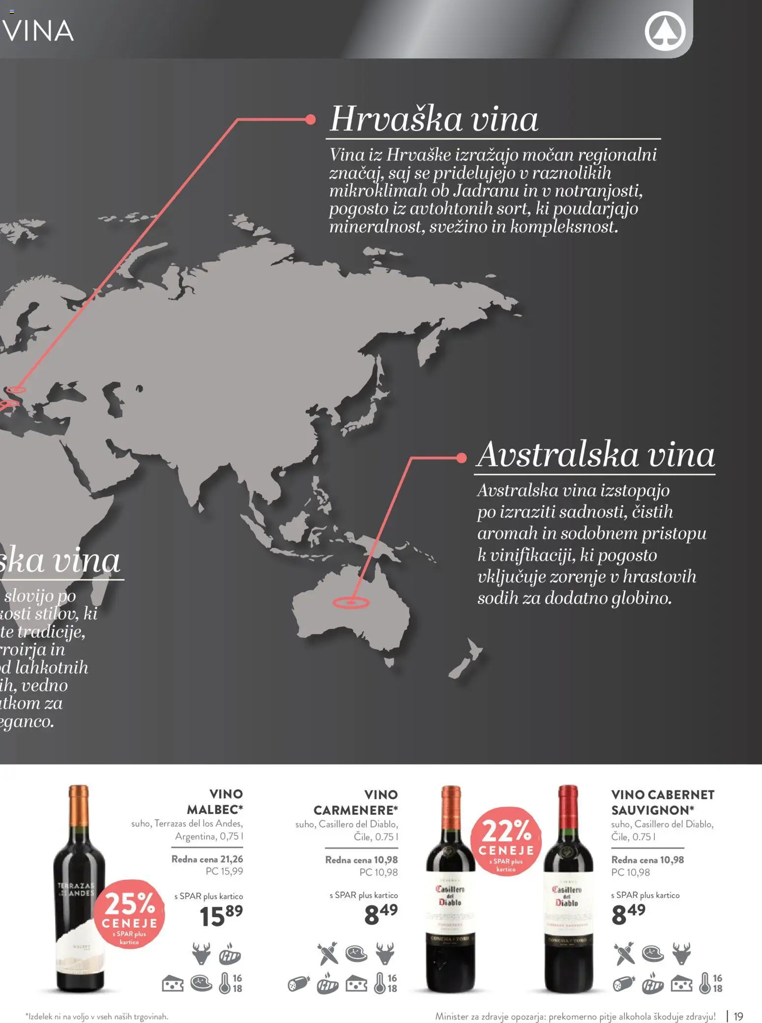 Novi Spar katalog ponudbe – veljaven od 05.11.2025 | Stran: 19 | Izdelki: Vino