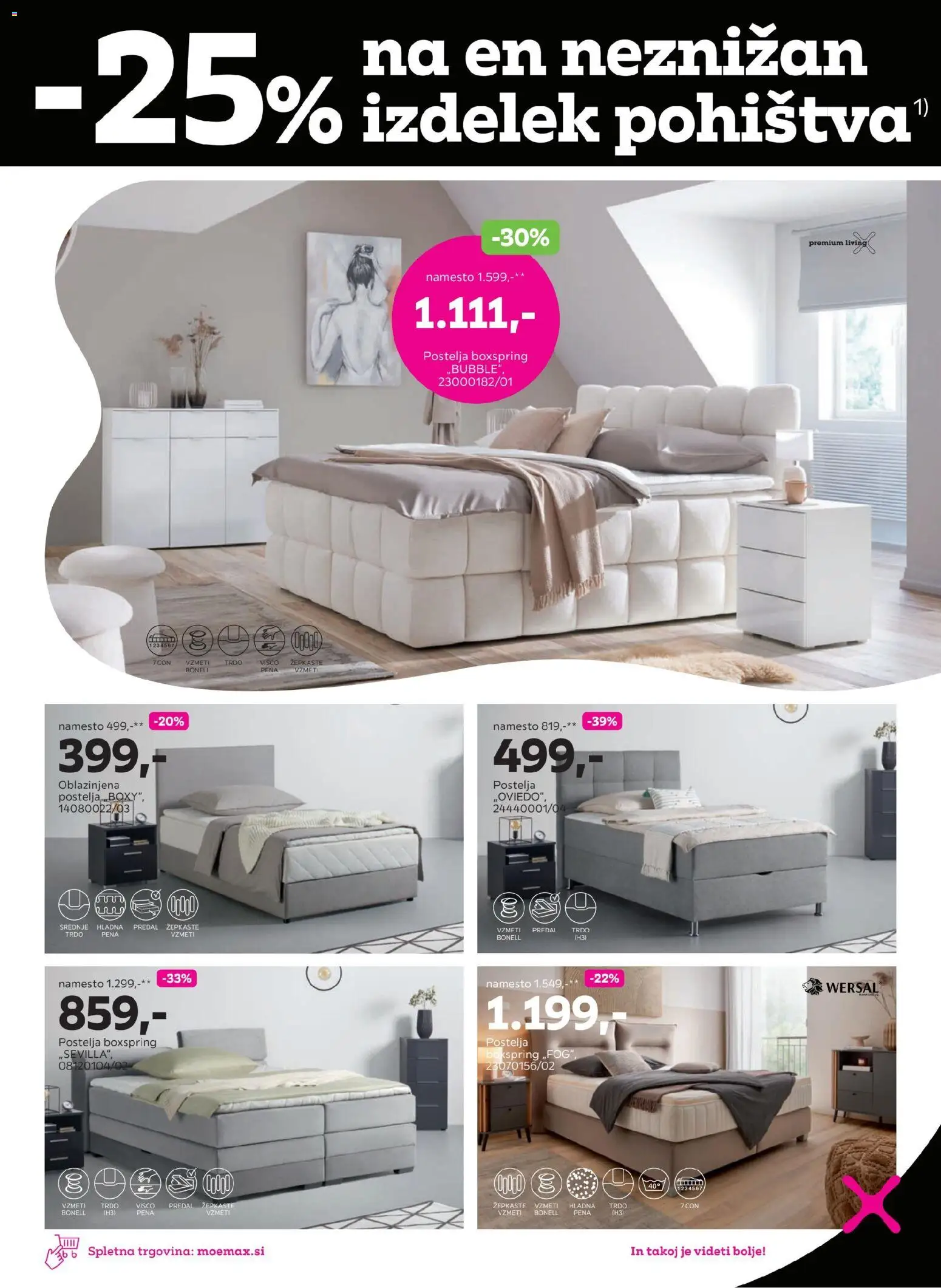 Novi Mömax katalog ponudbe – veljaven od 03.11.2025 | Stran: 5 | Izdelki: Postelja