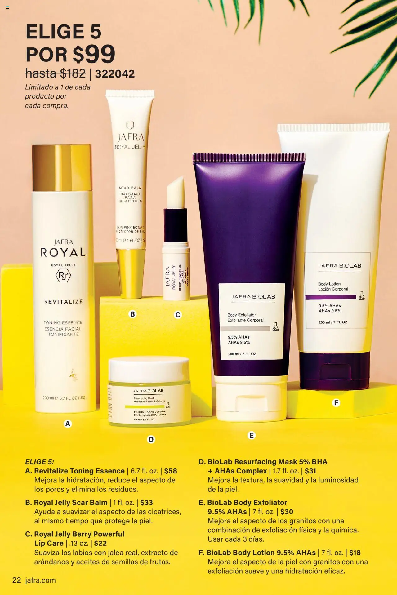 JAFRA folleto │ válido desde el 01.06.2025 | Página: 22 | Productos: Γαύρος, Exfoliante corporal, Body, Esencia facial