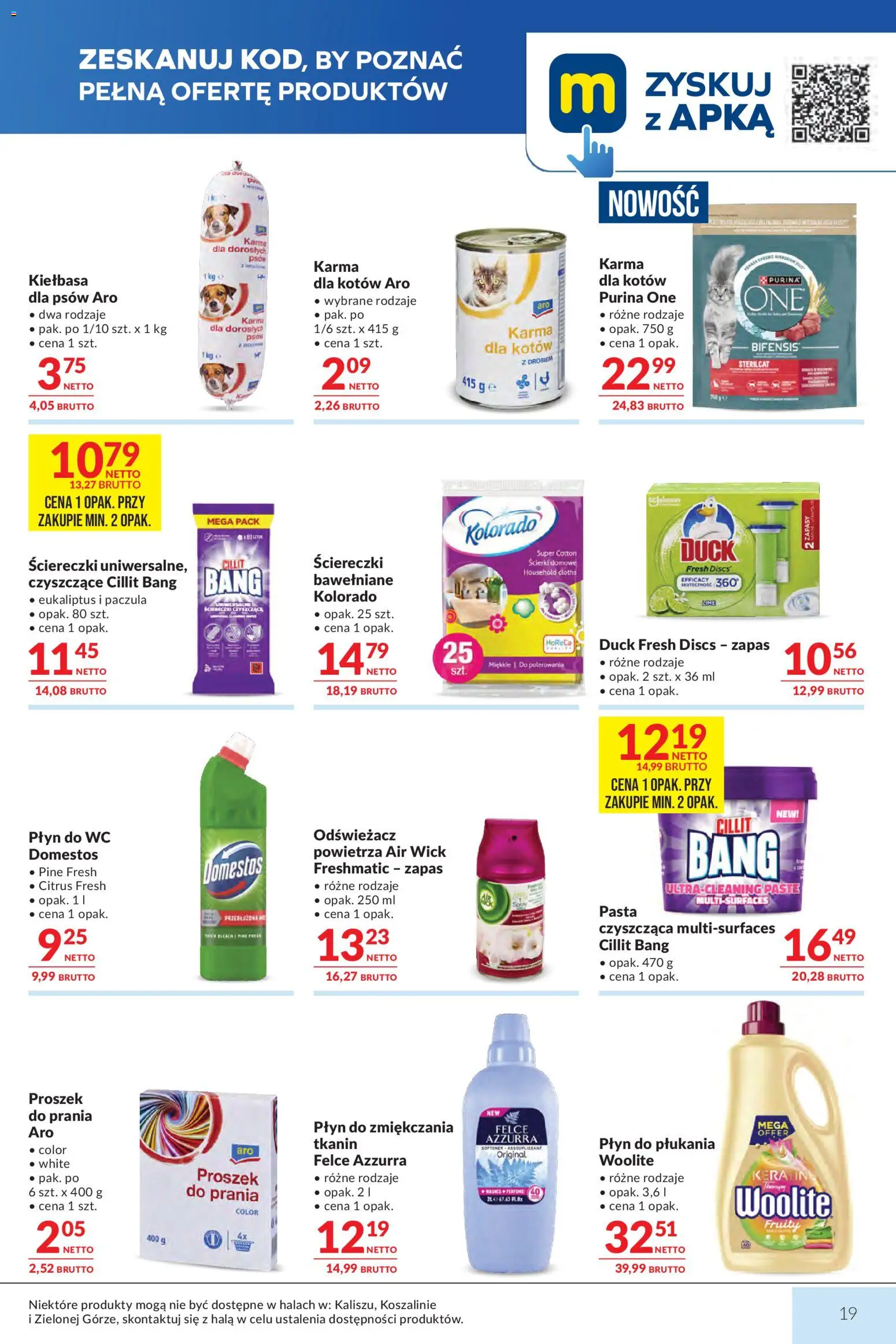 Makro gazetka od 14.04.2026 | Strona: 19 | Produkty: Kiełbasa, Odświeżacz, Domestos, Proszek do prania