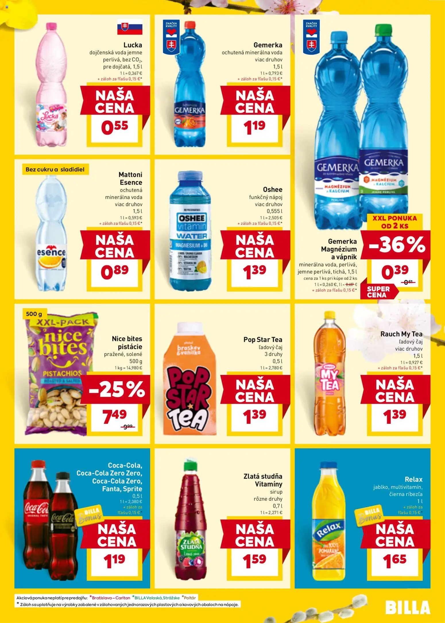 Nové Billa akcie – leták je platný od 11.03.2026 | Strana: 21 | Produkty: Čaj, Mattoni, Voda, Minerálna voda
