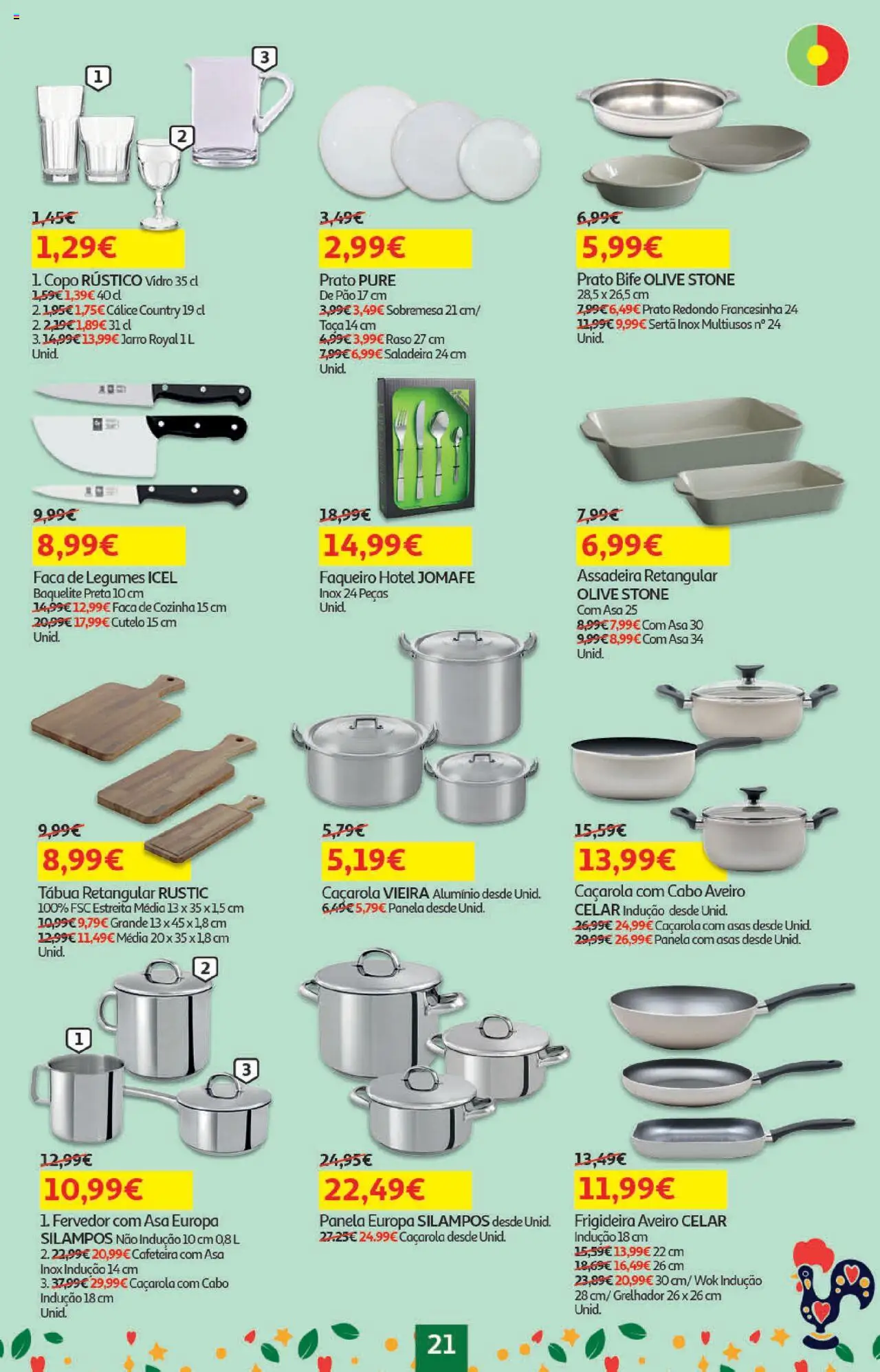 Auchan - Regresso às Aulas │ válido de 06.08.2025 | Página: 21 | Produtos: Cabo, Frigideira, Cafeteira, Pão