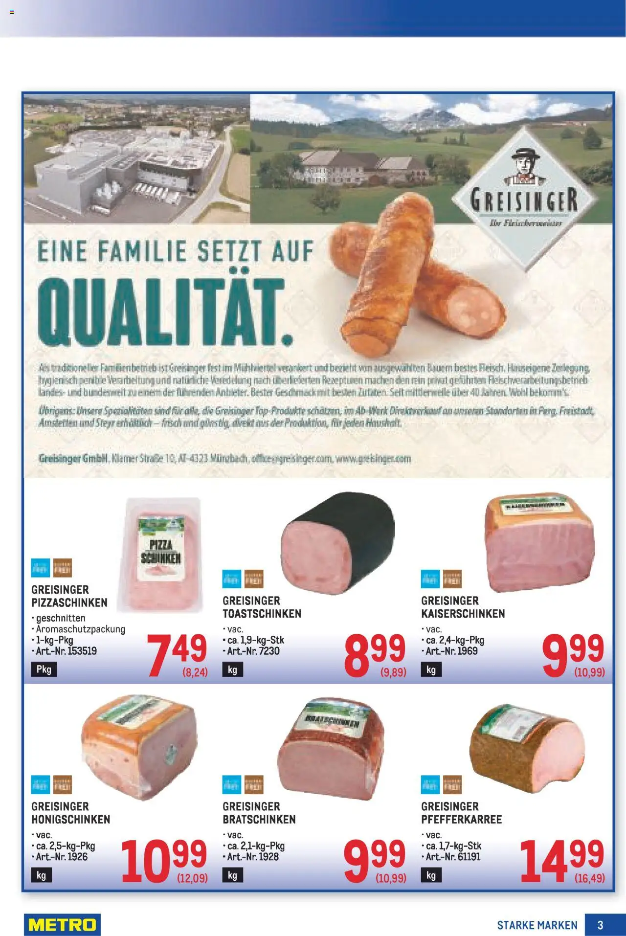 Metro Angebote Starke Marken gültig ab 21.08.2025 | Seite: 3 | Produkte: Pizza, Fisch