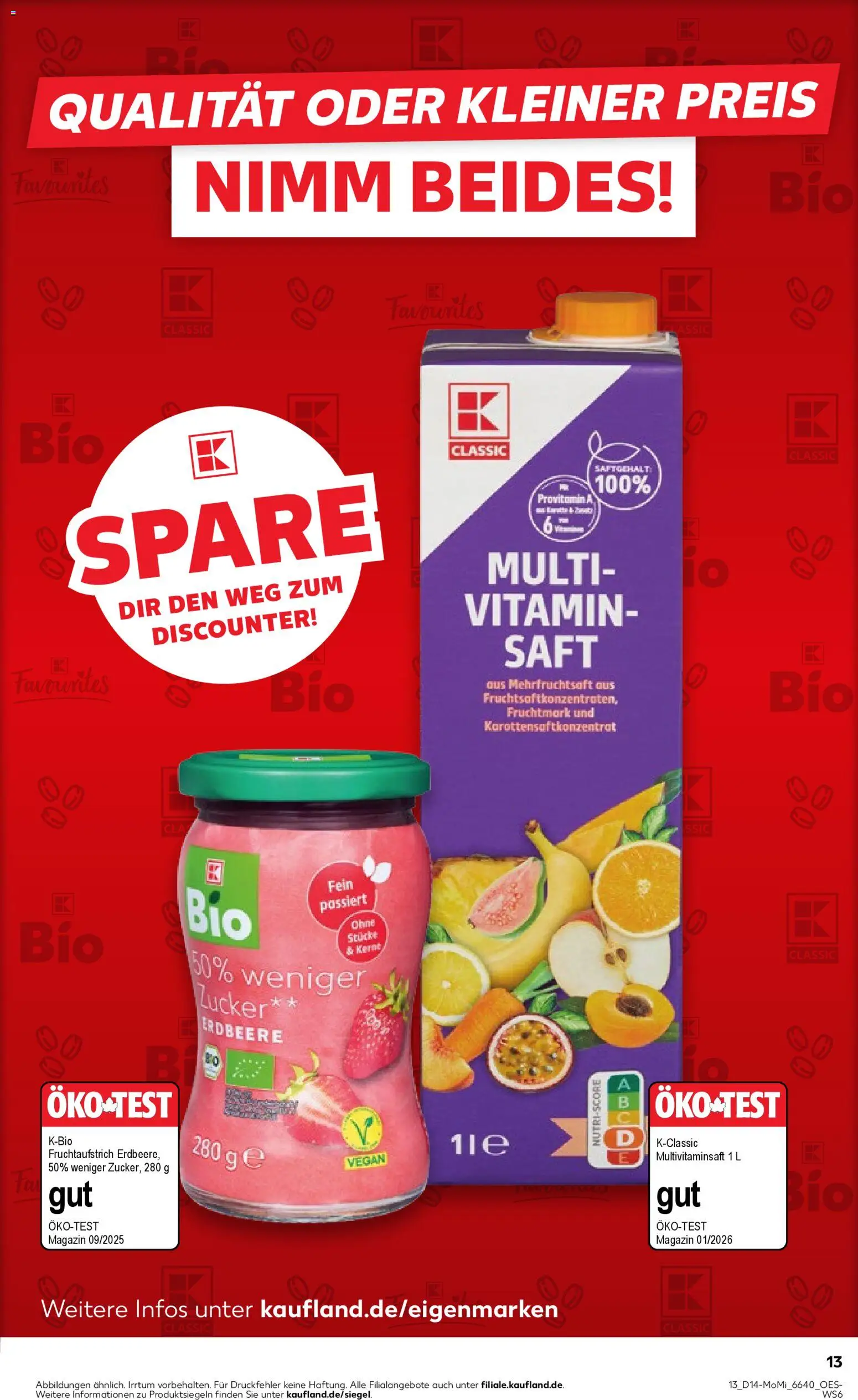 Kaufland Prospekt Stuttgart	 – gültig ab 30.03.2026 | Seite: 13 | Produkte: Zucker, Saft