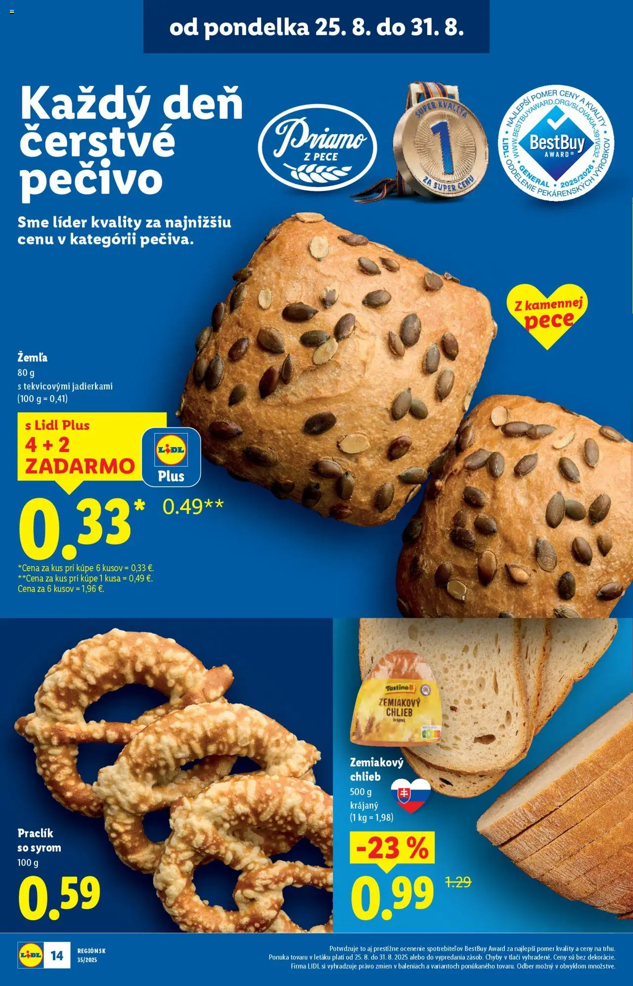 Lidl leták │ platný od 25.08.2025 | Strana: 20 | Produkty: Chlieb