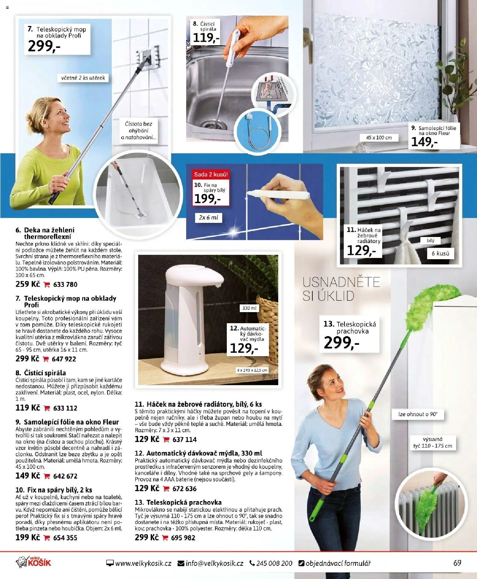 Velký Košík katalog březen 2026 od 01.03.2026 | Strana: 69 | Produkty: Pero, Župan, Dávkovač, Utěrka