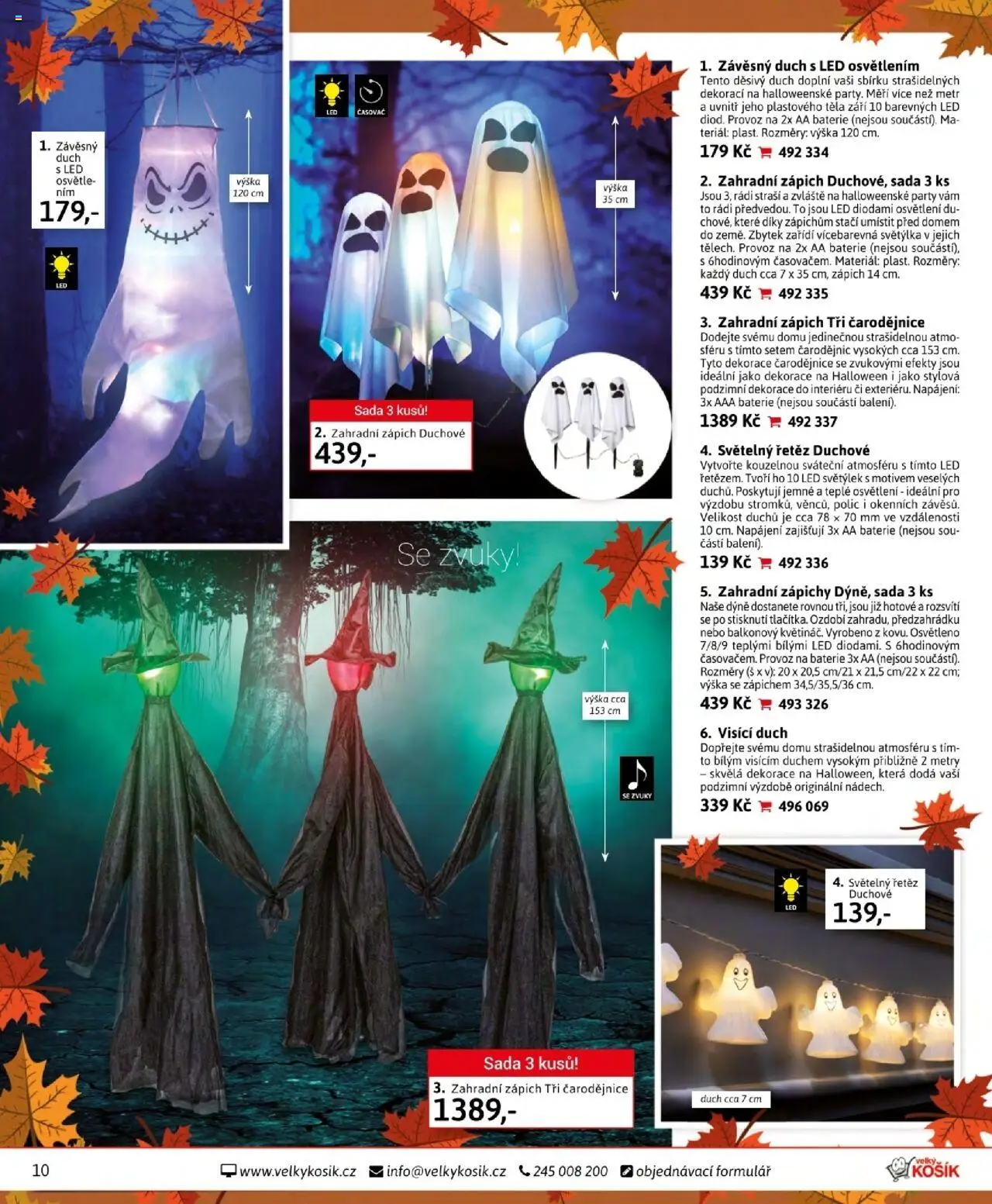 Velký Košík katalog září od 01.09.2025 | Strana: 10 | Produkty: Zápich, Časovač, LED, Dekorace
