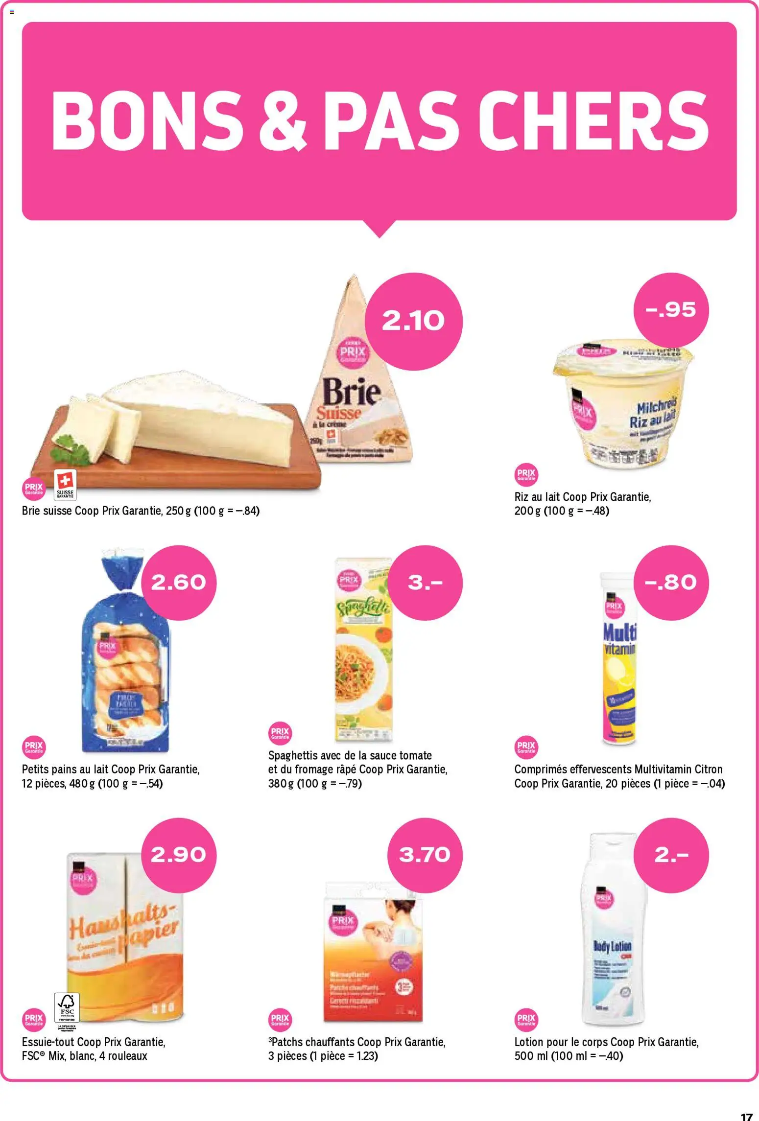 Coop - Les actions de la semaine – gültig ab 06.11.2025 | Seite: 17 | Produkte: Pudding, Body Lotion, Creme