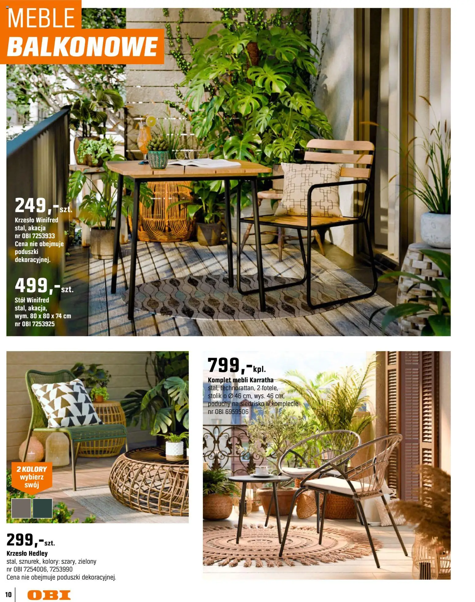 OBI gazetka - Ogród od 11.03.2026 | Strona: 10 | Produkty: Stół, Krzesło