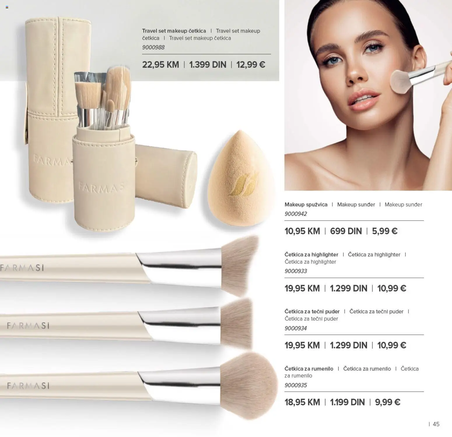 Farmasi katalog - važi od 01.01.2026 | Strana: 45 | Proizvode: Tečni puder, Puder, Rumenilo