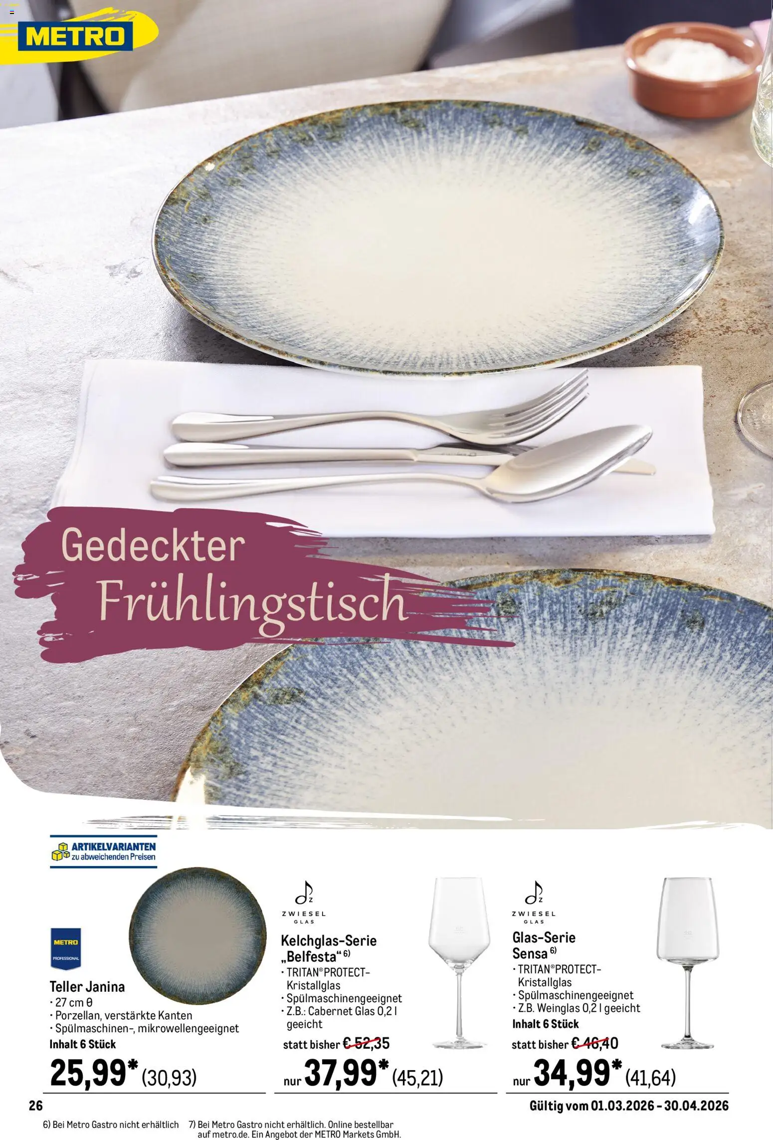 Metro Saisonkatalog Frühlings-Genuss – gültig ab 01.03.2026 | Seite: 26