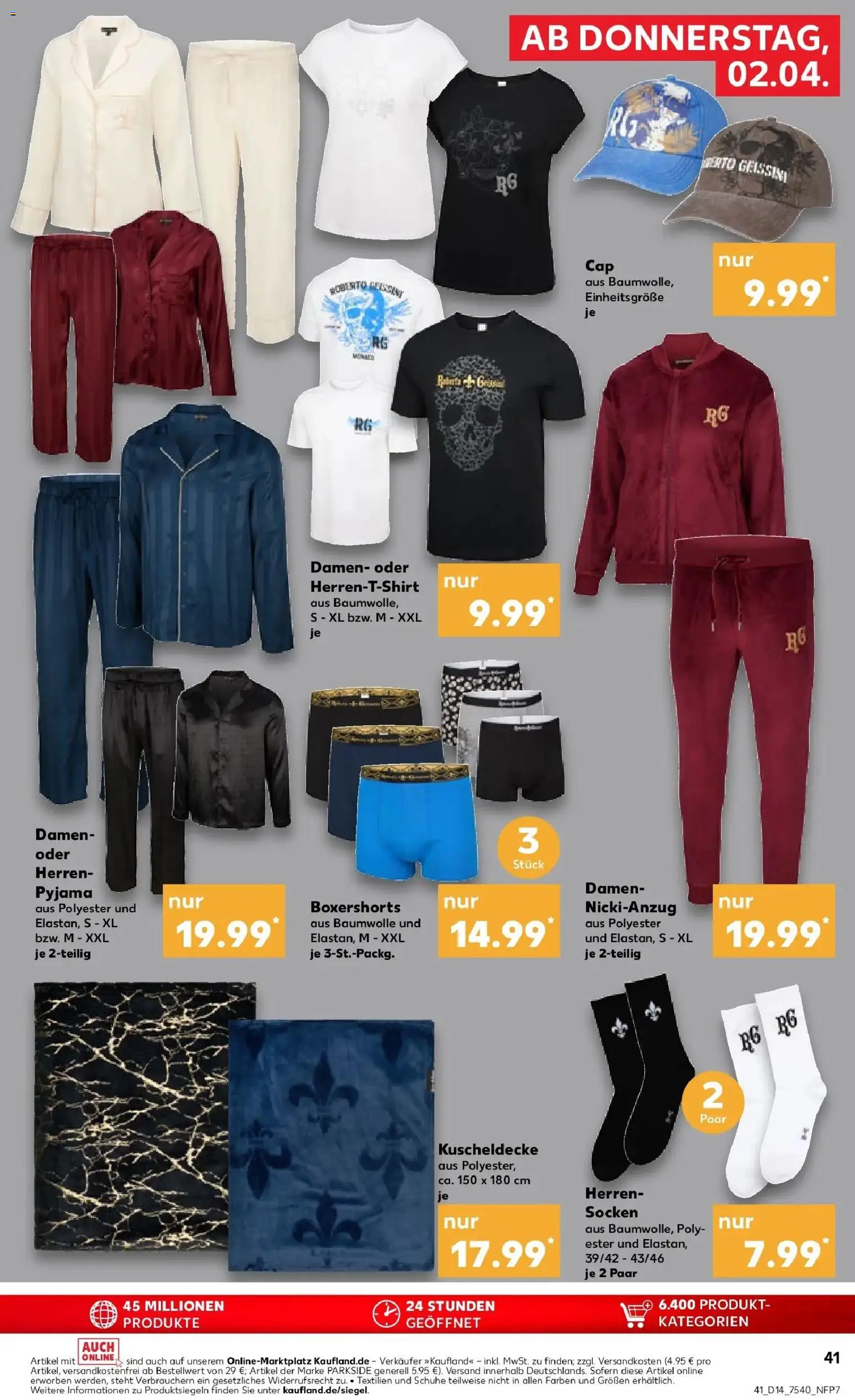 Kaufland Prospekt Lübbenau	 – gültig ab 30.03.2026 | Seite: 55 | Produkte: T-Shirt, Socken, Pyjama, Boxer